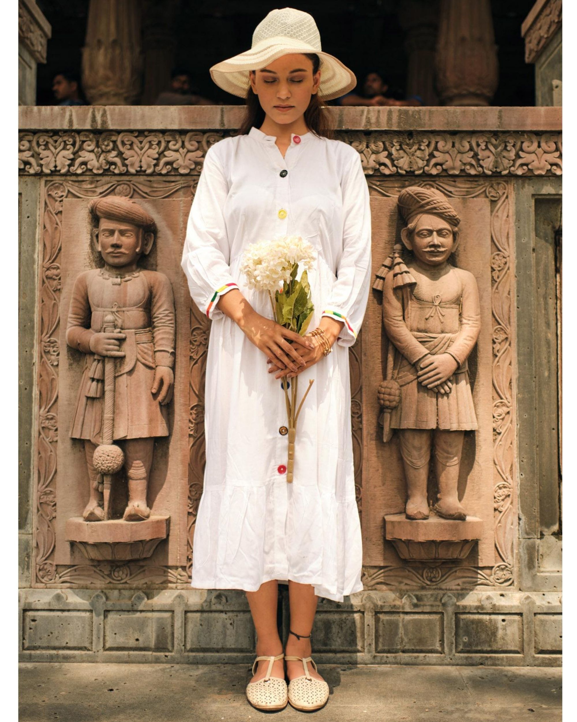 White button down maxi dress by Label Wagga The Secret Label