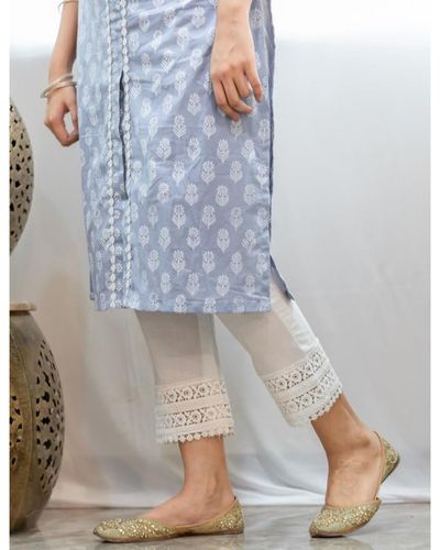 Khadi Cotton White Pants | INDISK EMPORIUM