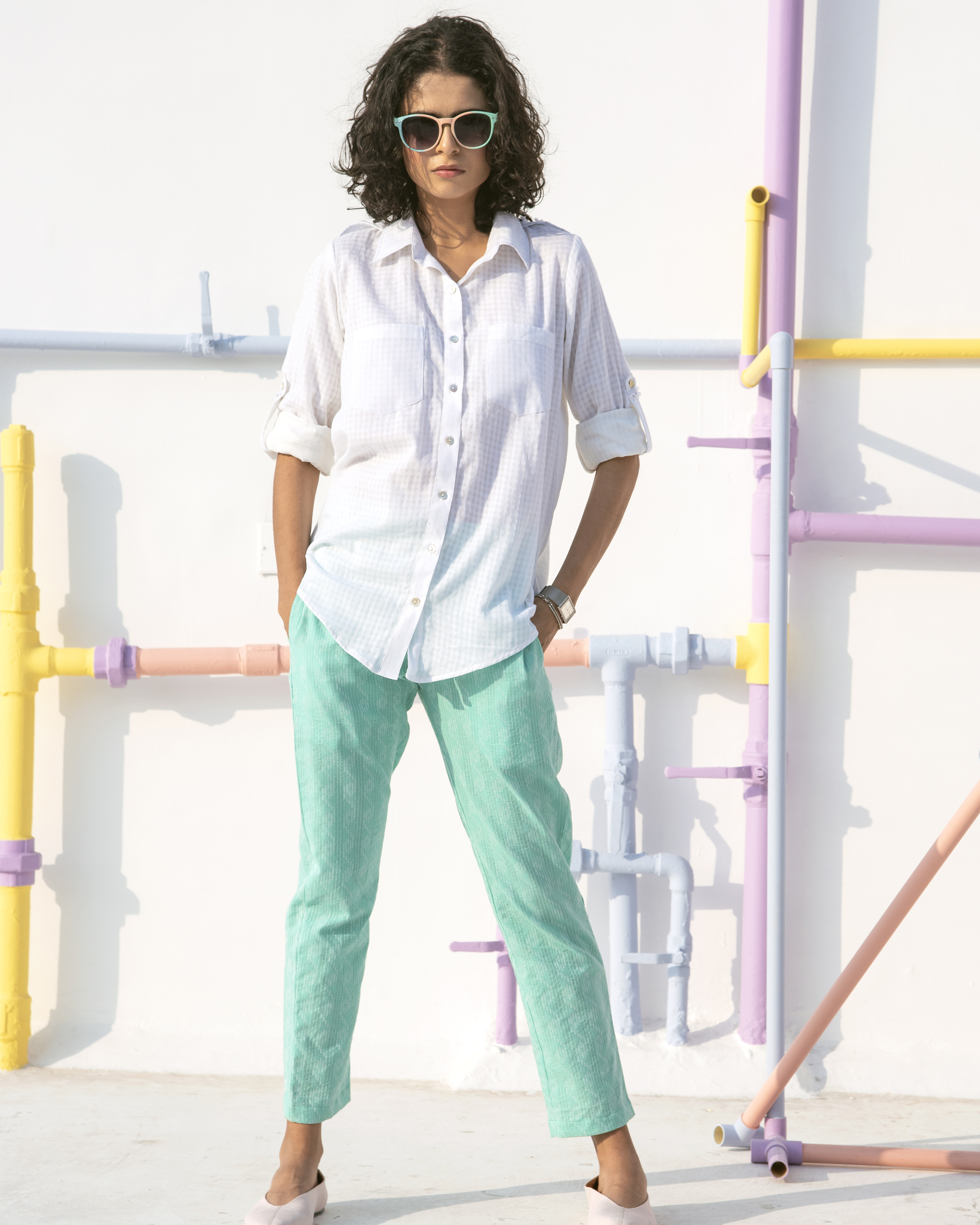 Zara Trafaluc Mint Sea Green Trousers | Green trousers, Clothes design, Zara