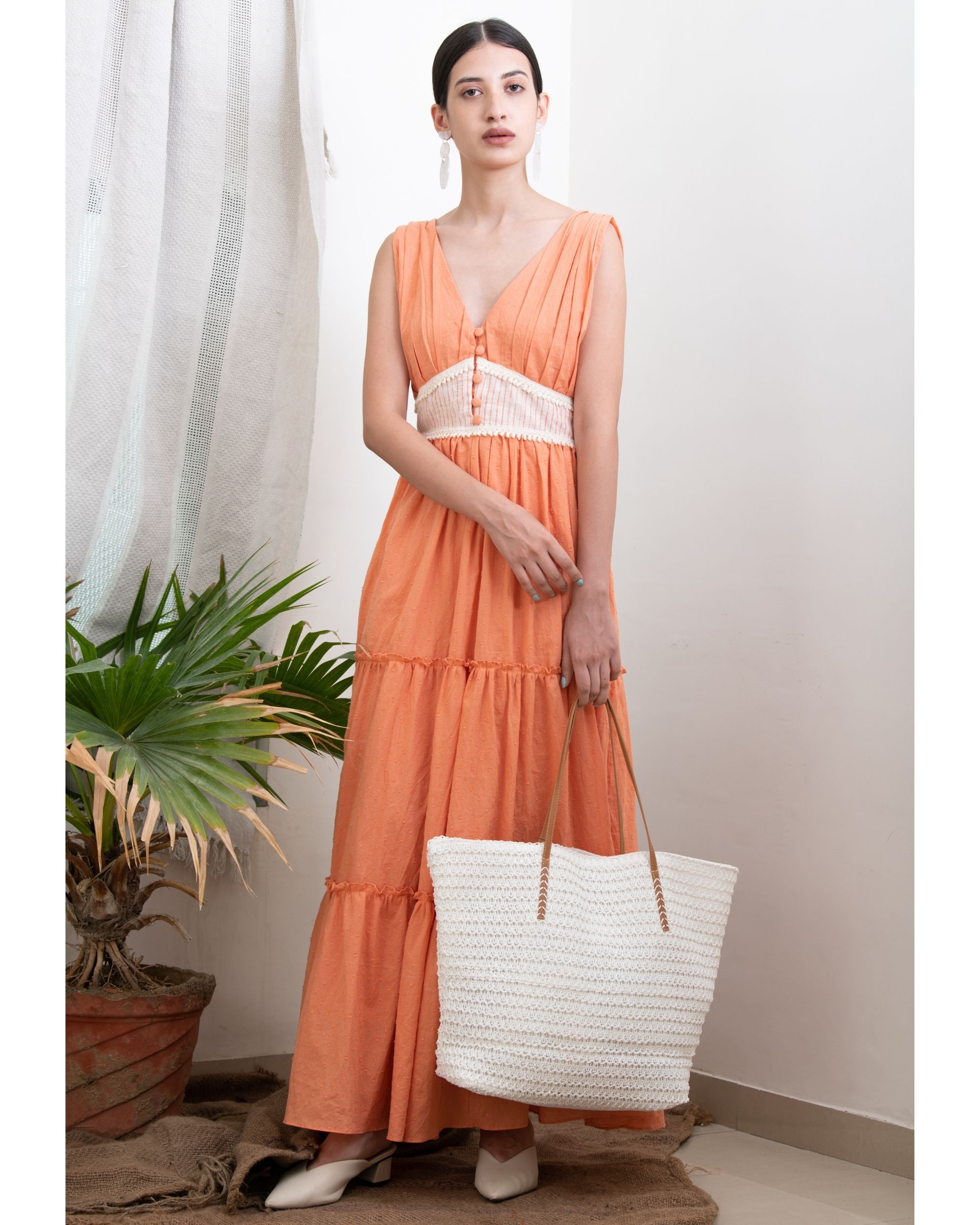 Peach summer sales dress