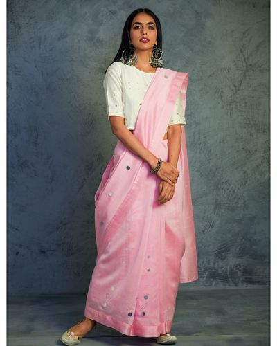 Pretty Red-White Soft Silk Designer Saree With Blouse-5515 – ELEZIO