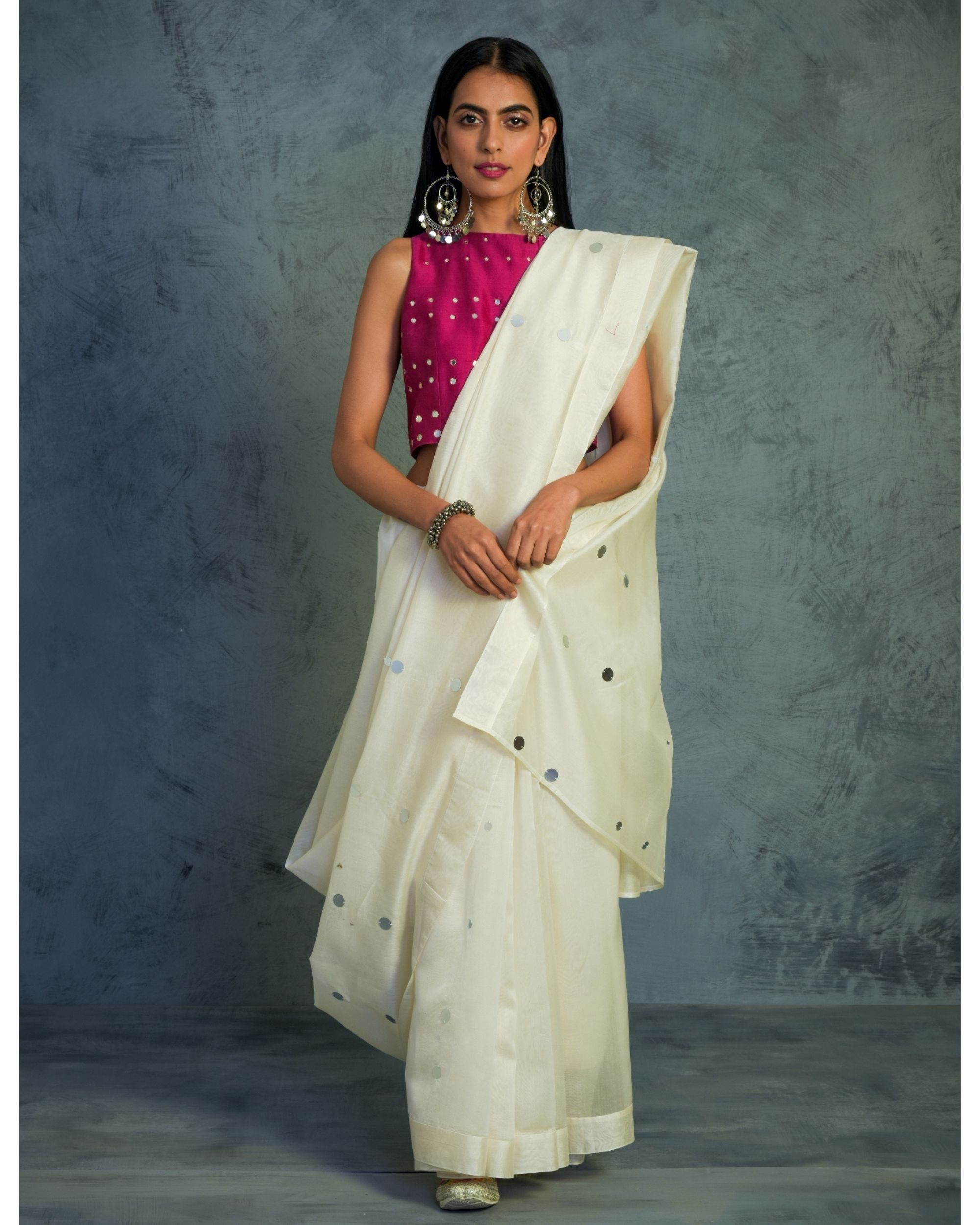 Traditional Chanderi Silk Handloom Zari Work Saree – Soovos
