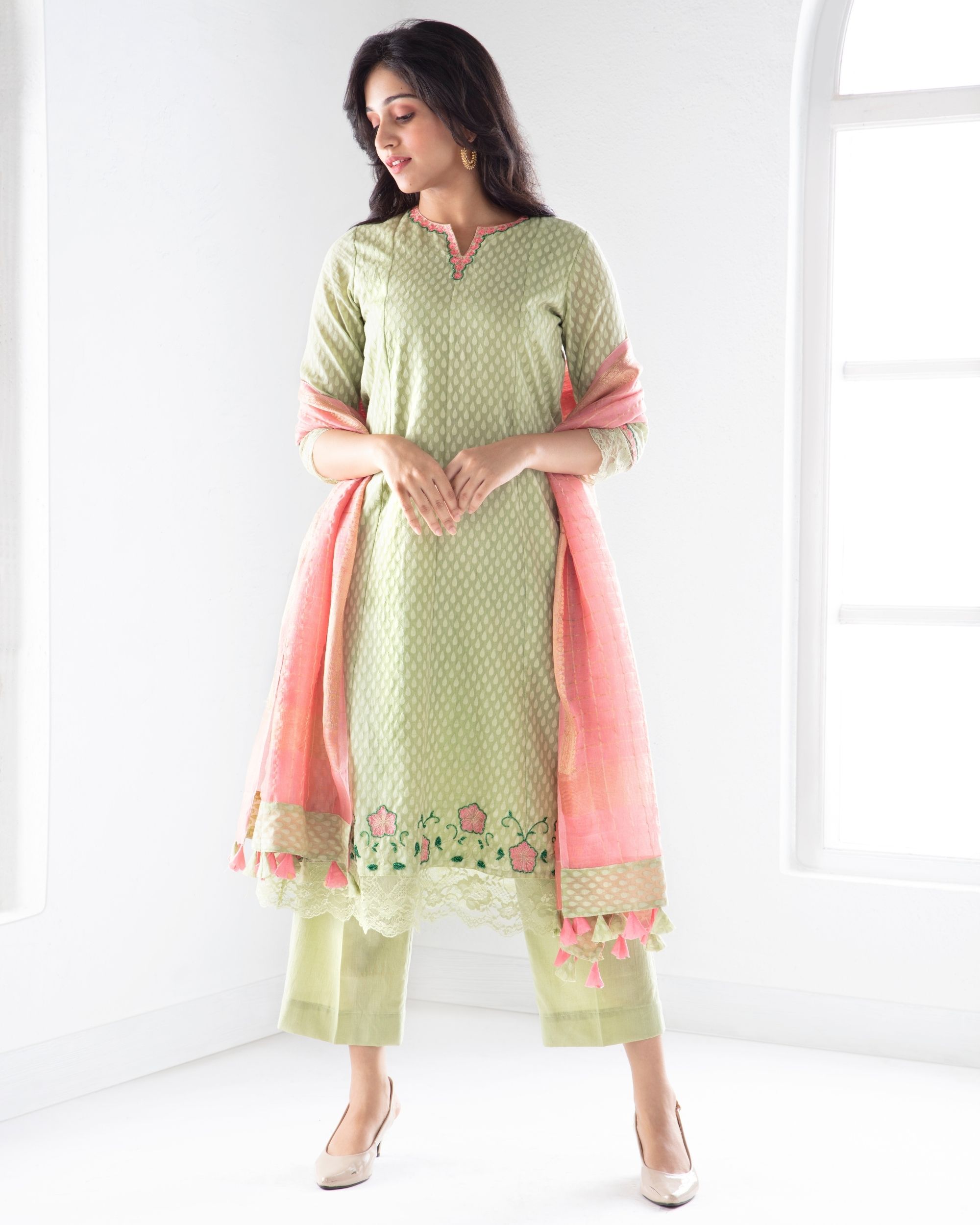 fern green pants