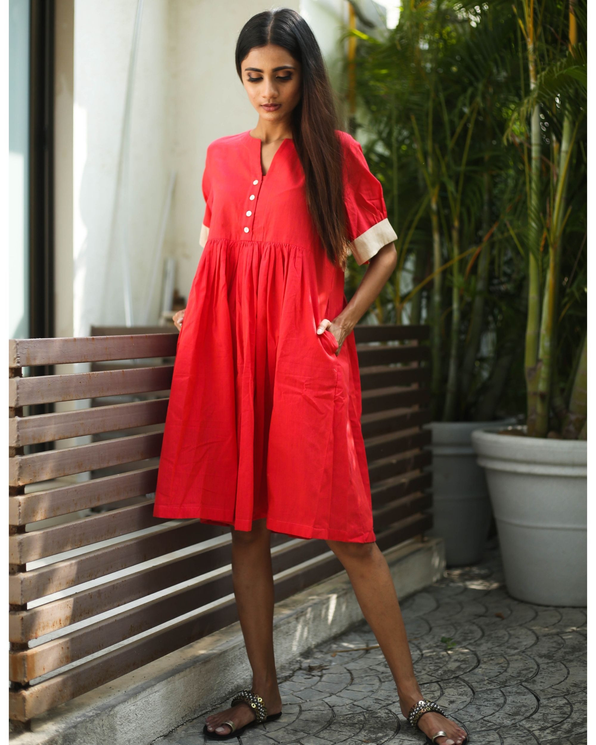 Carrot red dress by Shreetatvam | The Secret Label