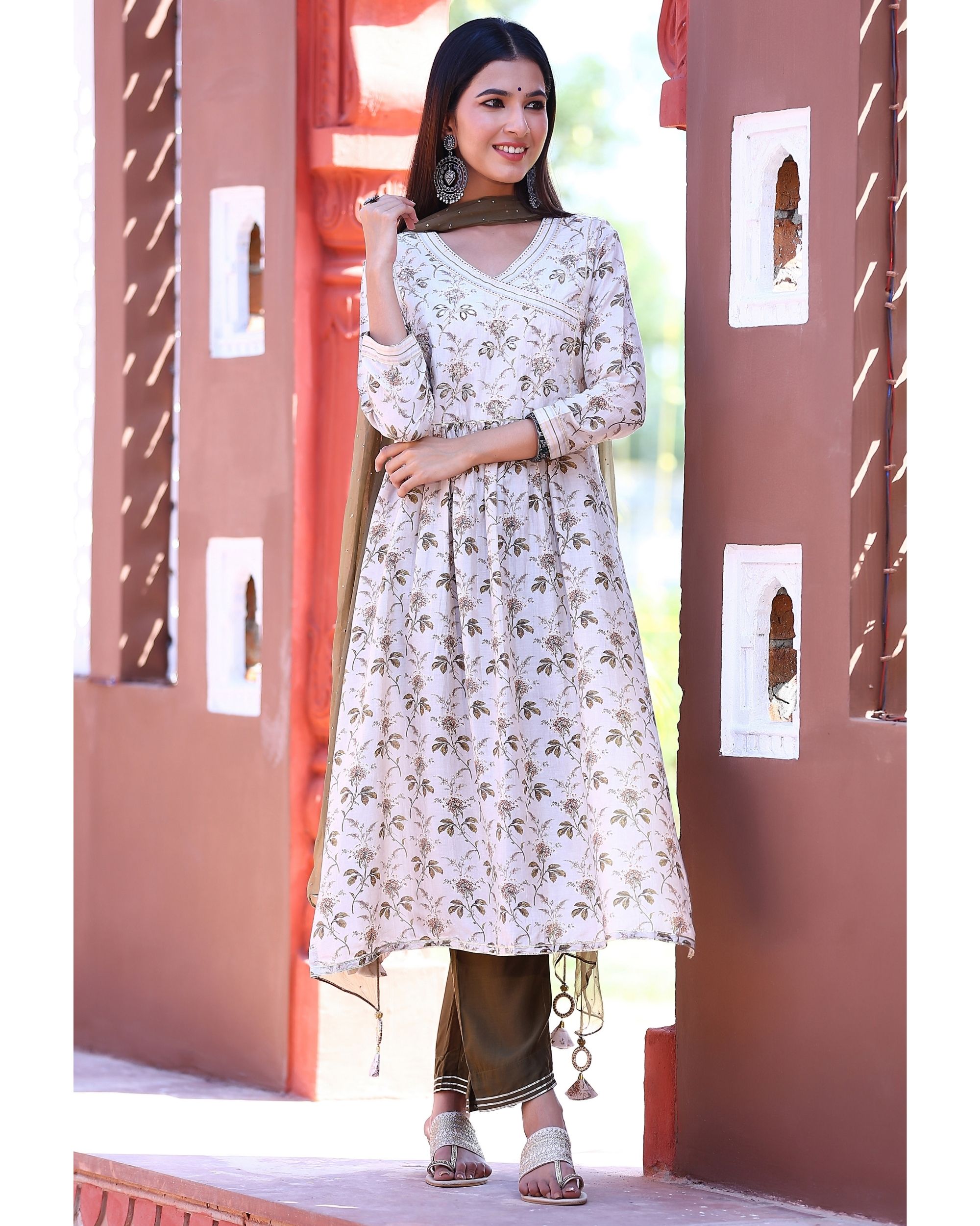 gown kurti with dupatta