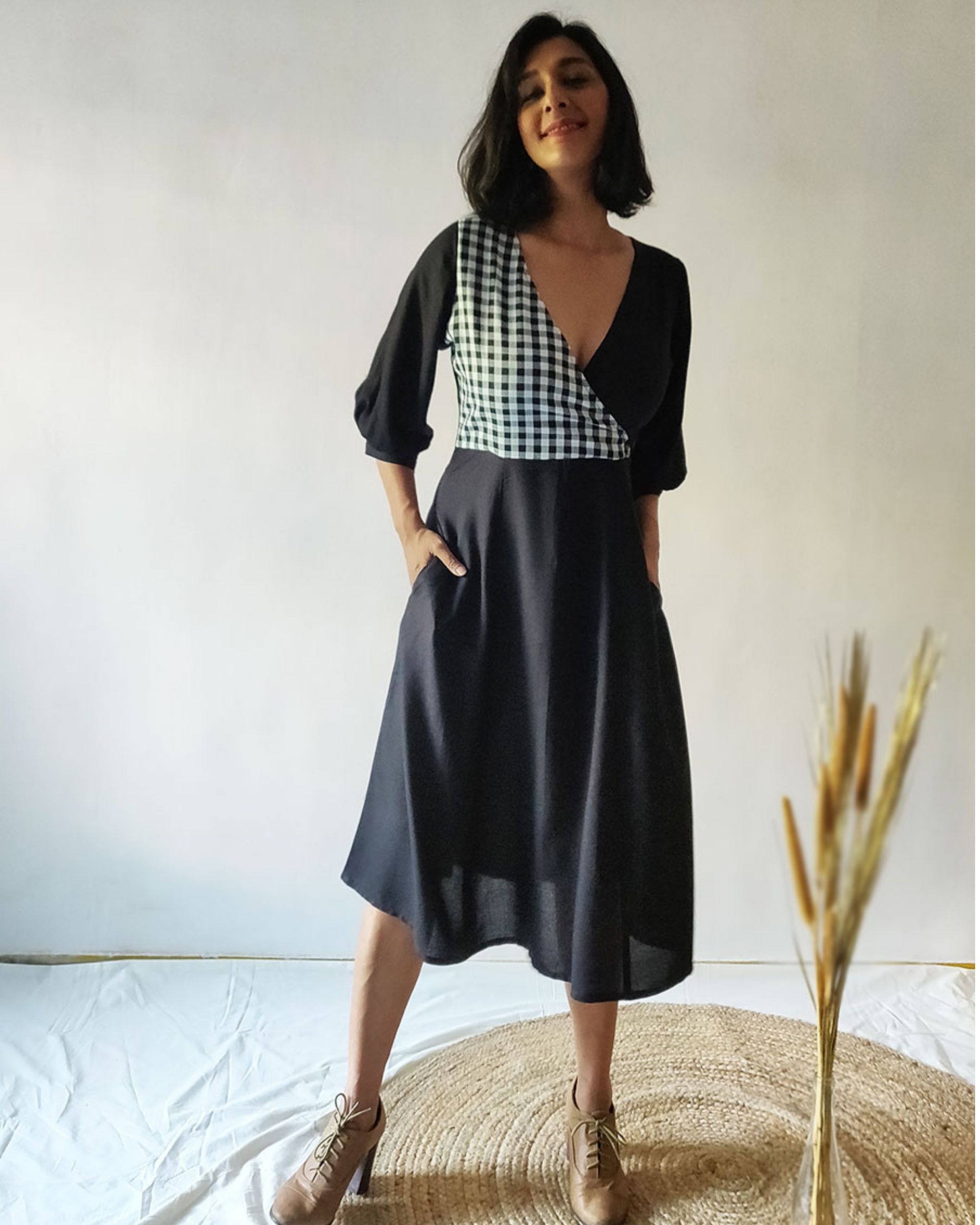 Classic wrap dress by Why So Blue The Secret Label