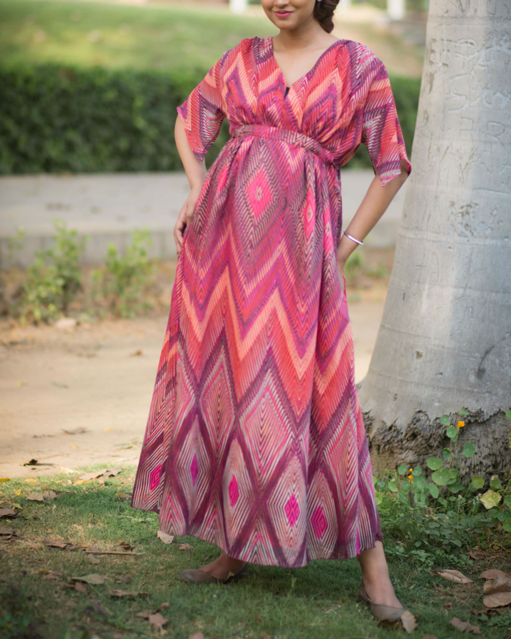 kimono style maternity dress