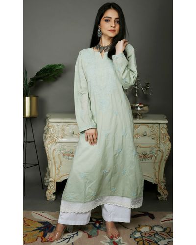 Buy DONSON Indian Hand Embroidered Chikankari Palazzo Pant for Women &  Girls(SKY BLUE) Online at Best Prices in India - JioMart.