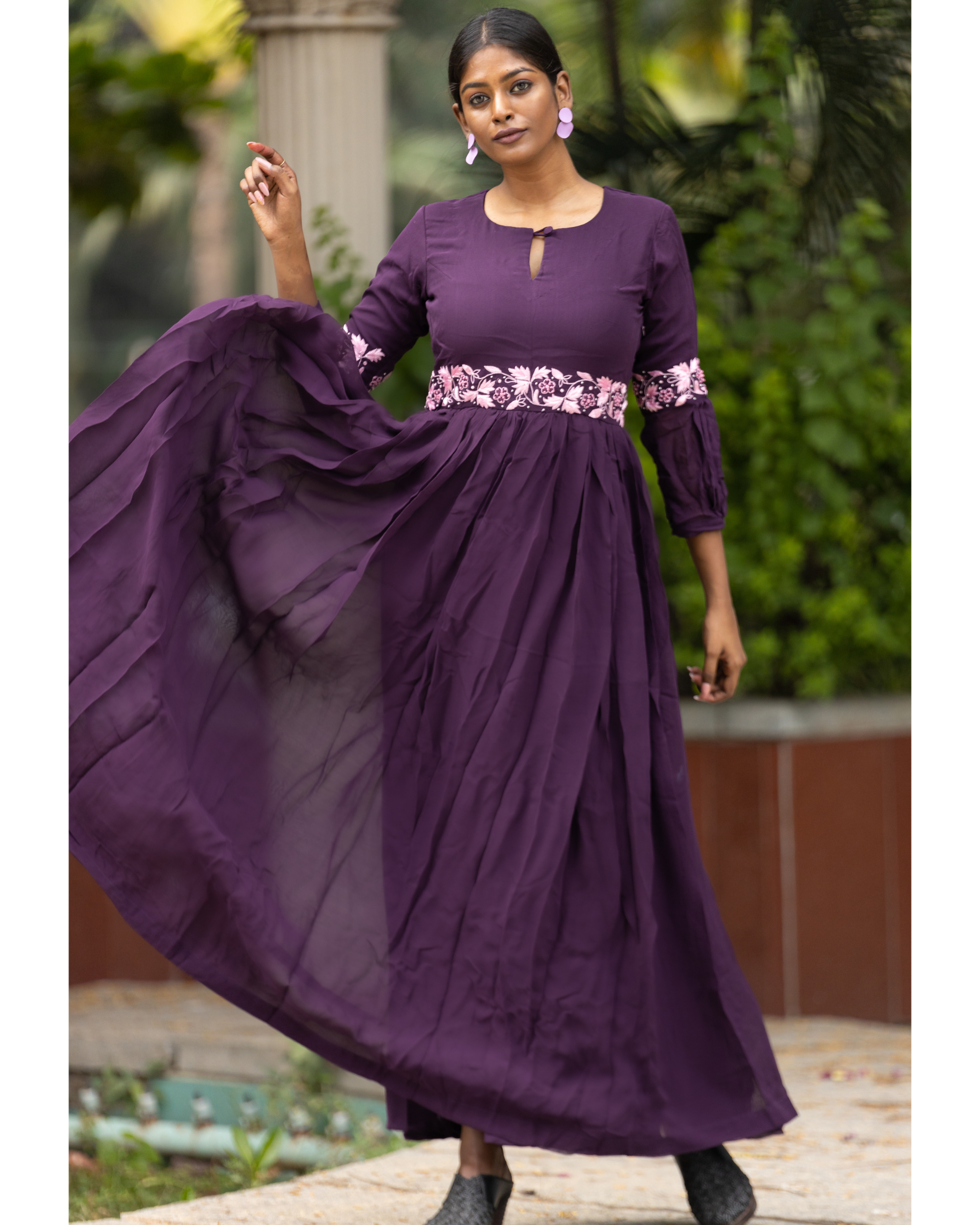 Reveal 155+ purple gown dress latest