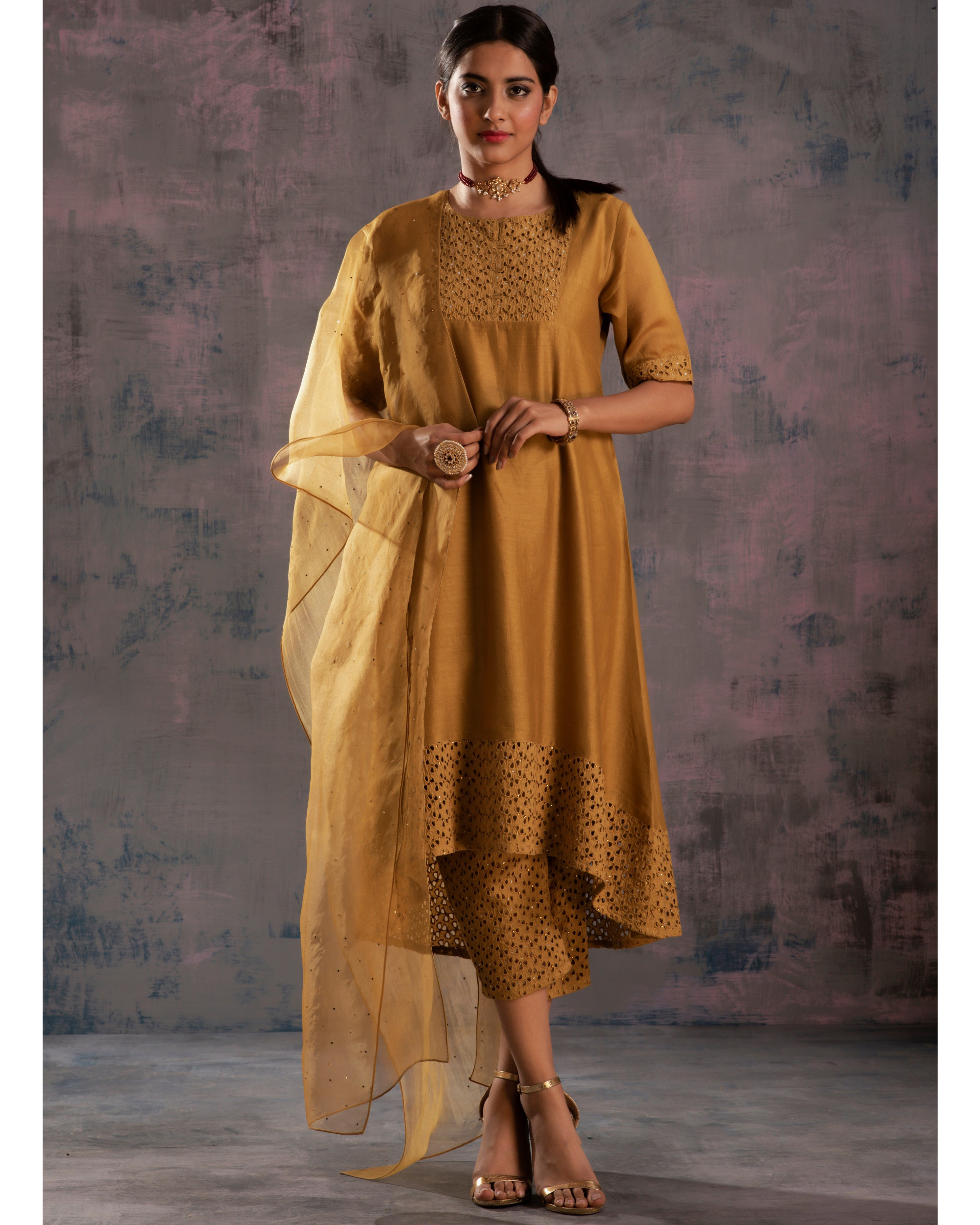 Buy Black Brocade Padded off Shoulder Kurta with Pants and Dupatta Online  in India  Indian fashion dresses Indian designer outfits Designer  dresses indian