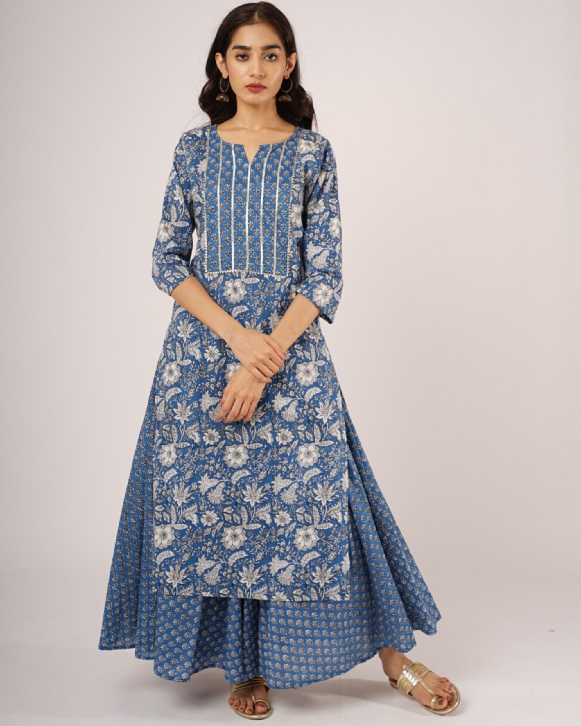 Blue kurta clearance skirt