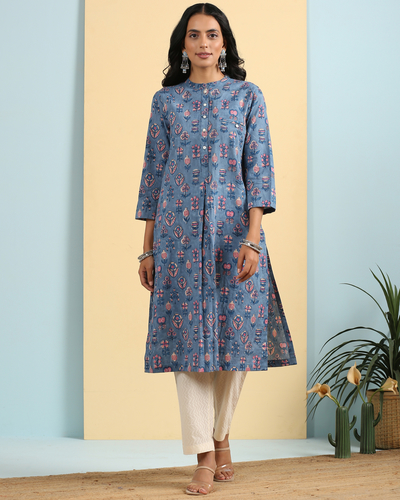 Midnight Blue Kurta By Raasleela The Secret Label