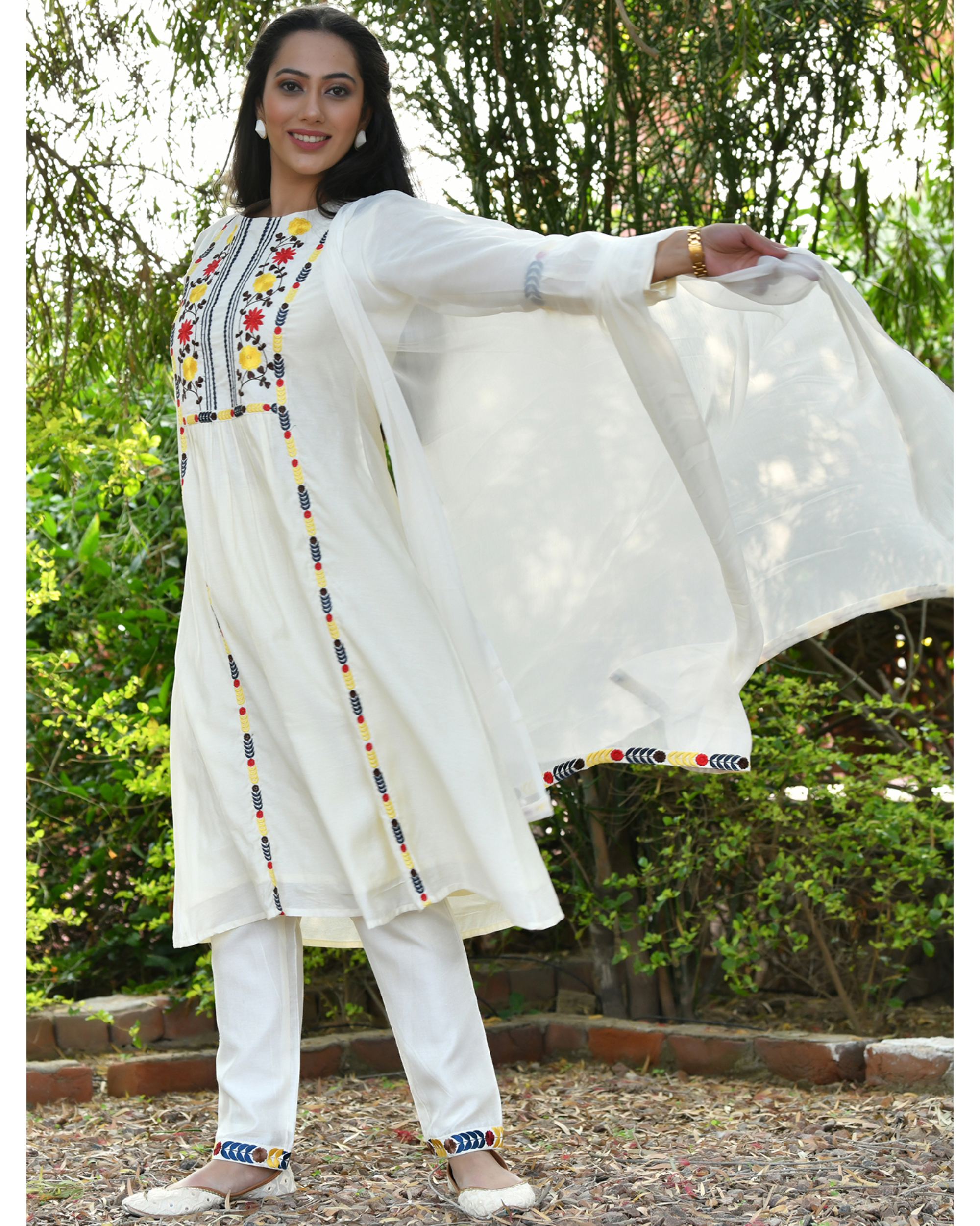 Beautiful Khadi Hand Block Printed Chanderi unstitched suit fabric –  India1001.com
