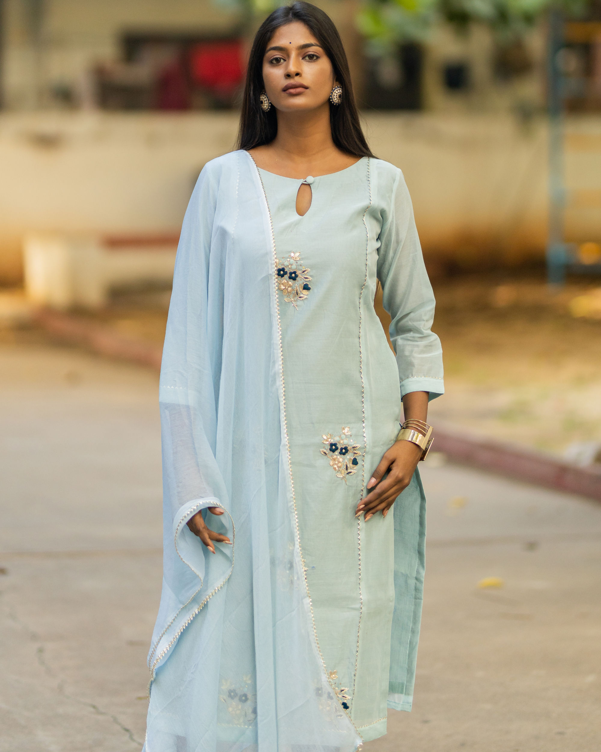 kurta plazo with dupatta set