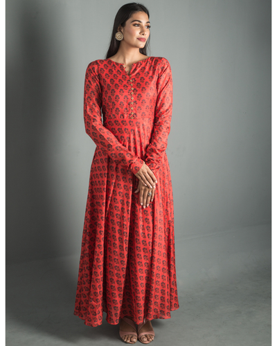 Tangerine silk dress by Niram | The Secret Label