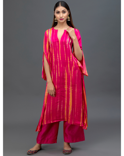 Pink and orange mulmul suit set - set of two by Trendy Tokari | The ...