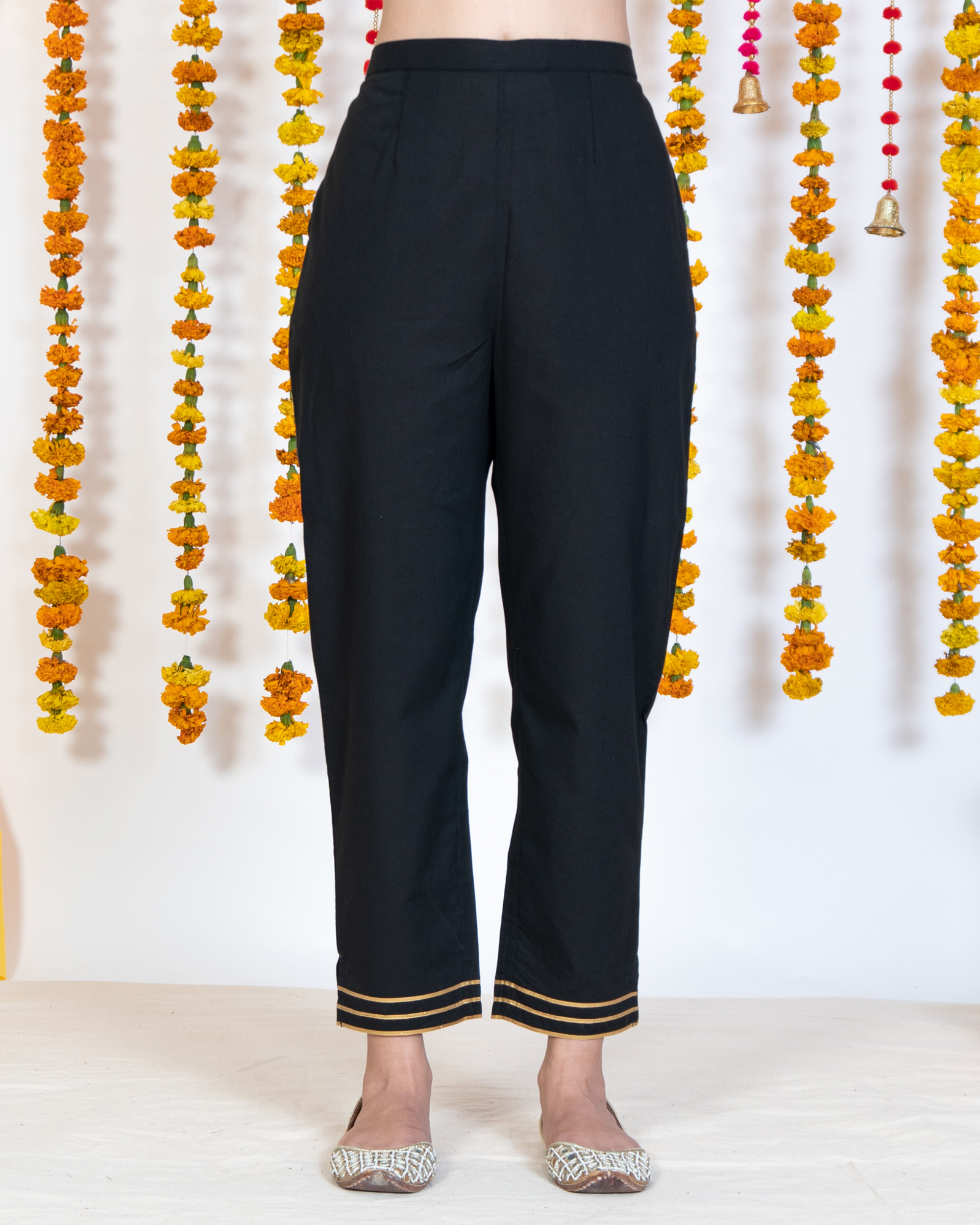 Buy Pranjal Women OffWhite Rayon Lycra Straight Casual Cigarette Pants XL  Online at Best Prices in India  JioMart