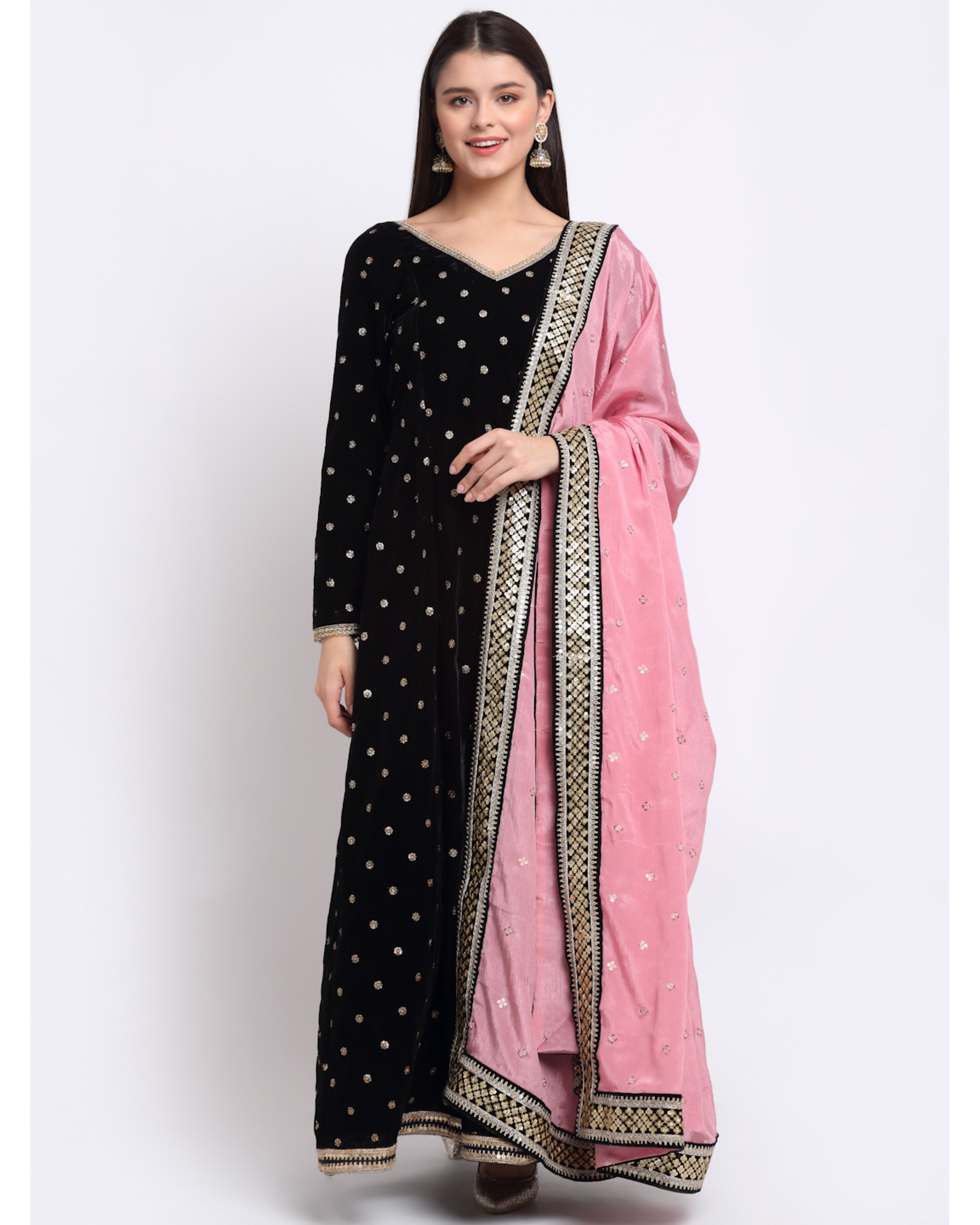 Black velvet outlet anarkali