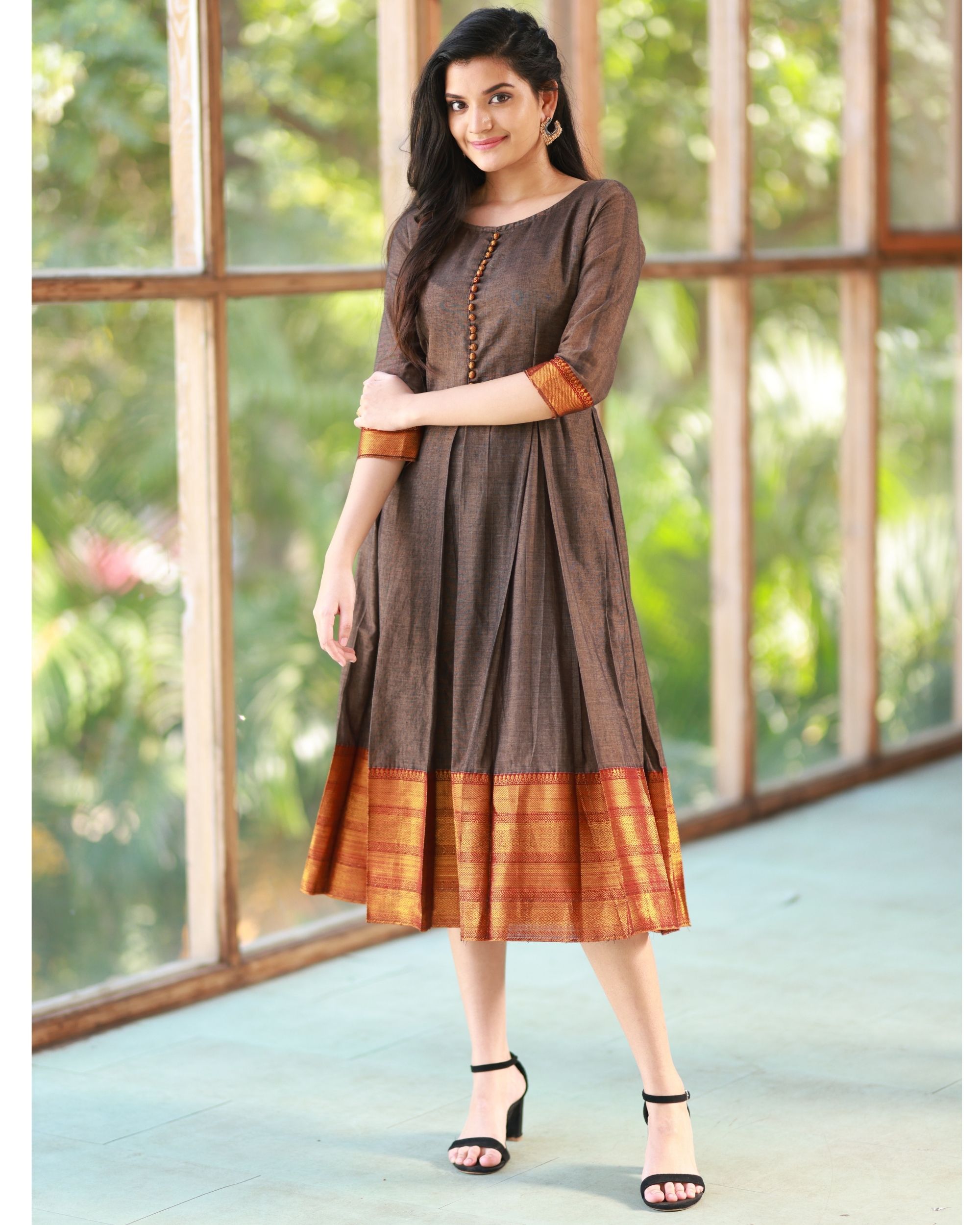 Box pleated shop kurti designs