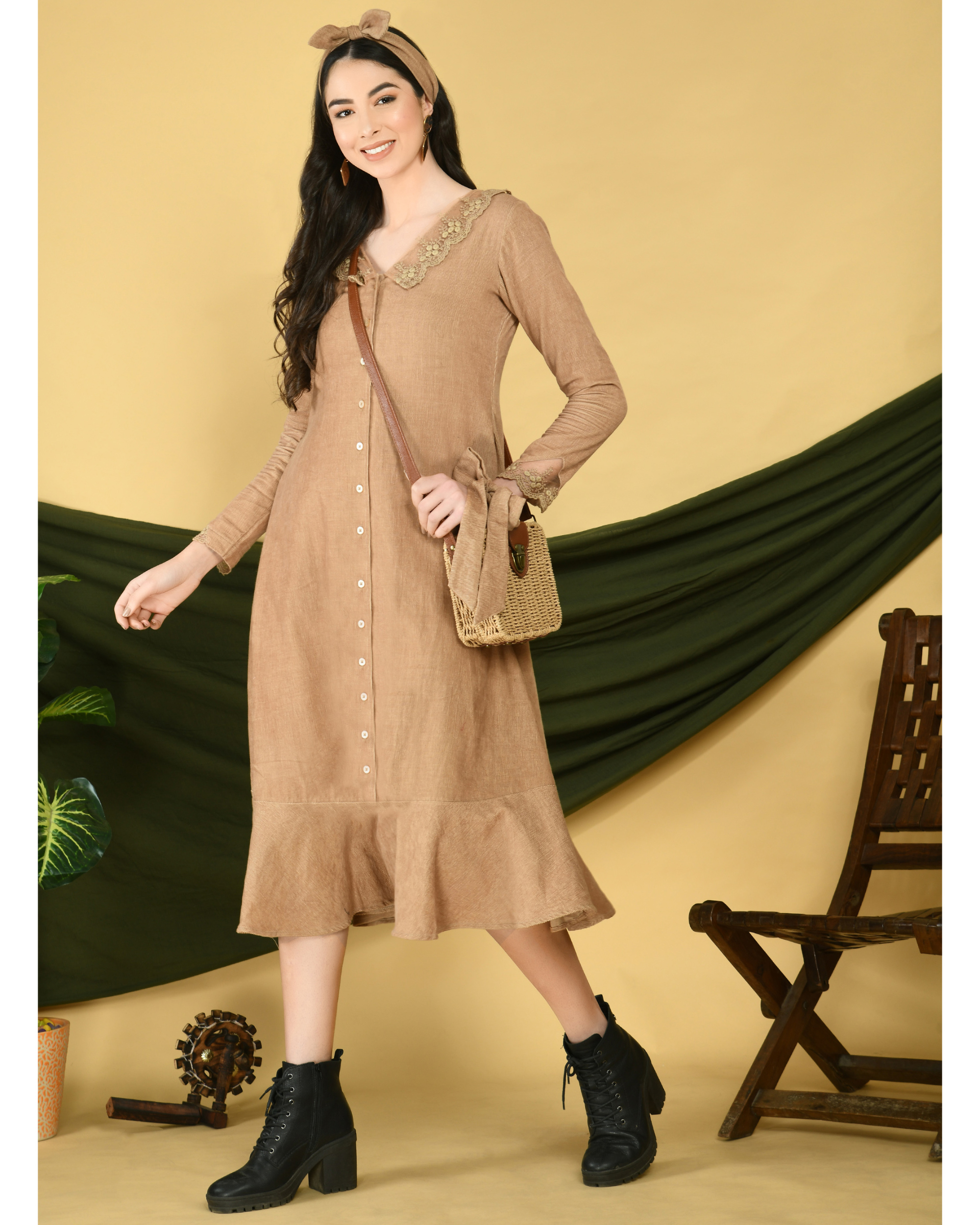 Khaki coloured clearance dress