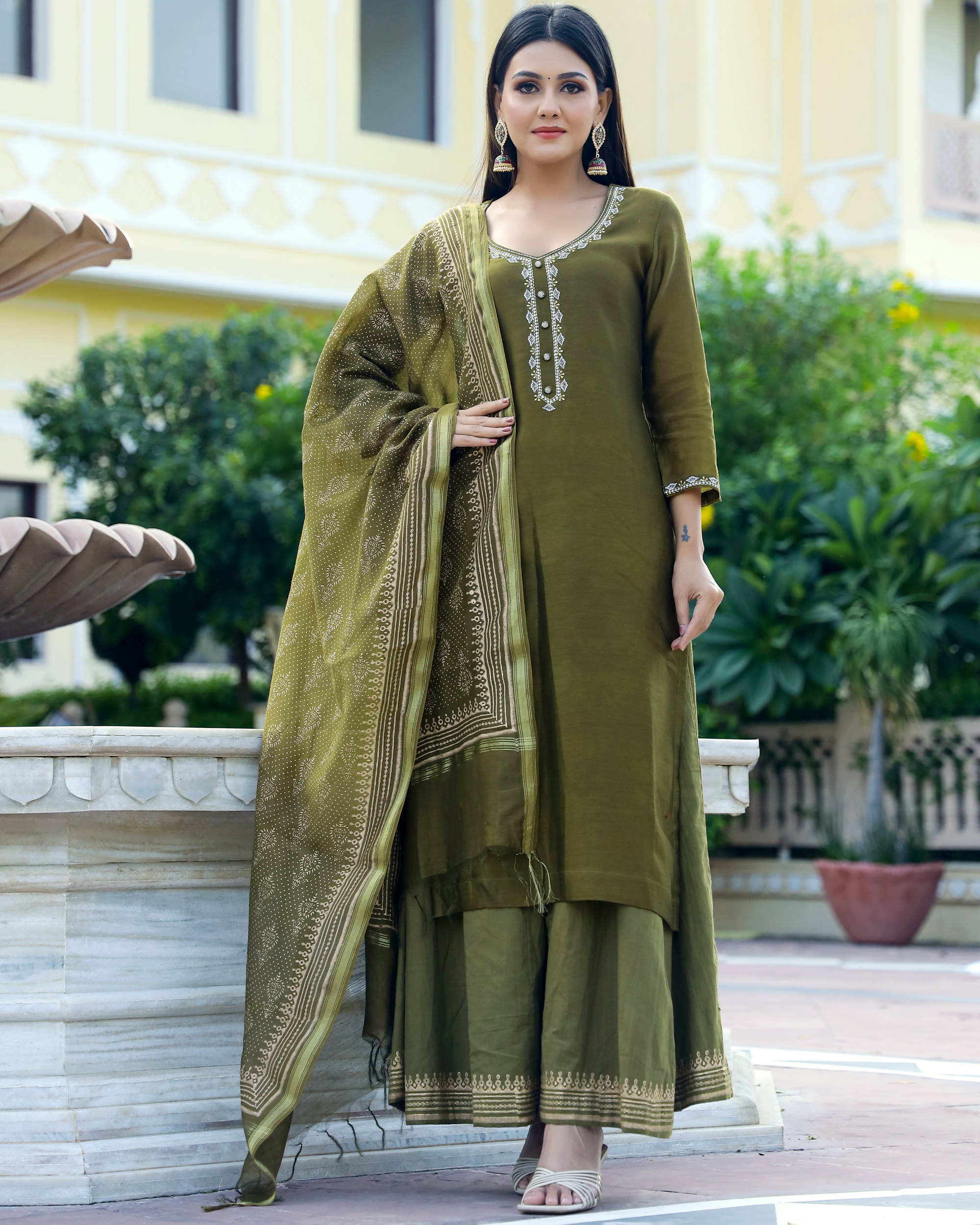 Chanderi Silk Cotton Dress Material in SALE – RKG SHOPPING