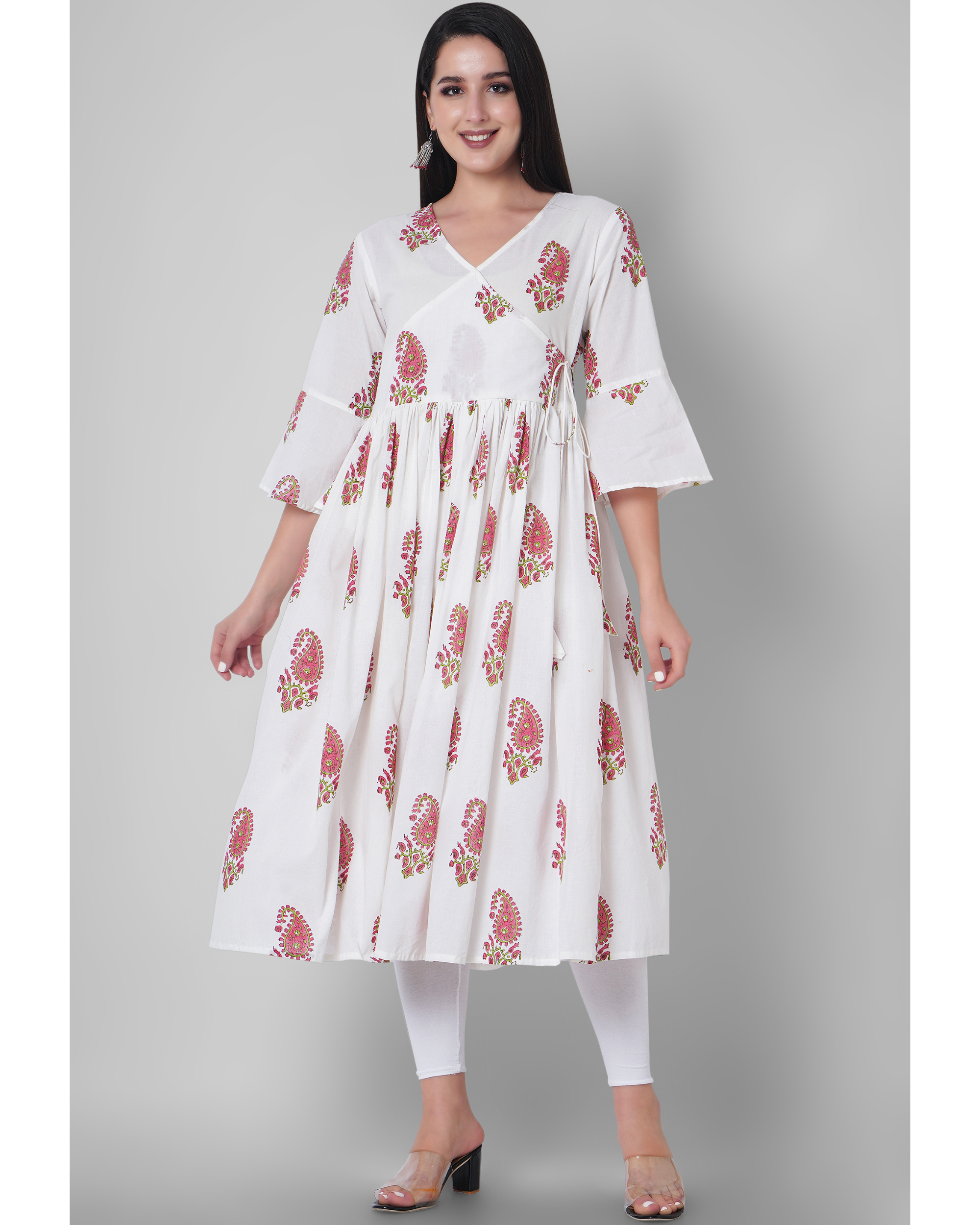 Secret label knee hot sale length kurtis