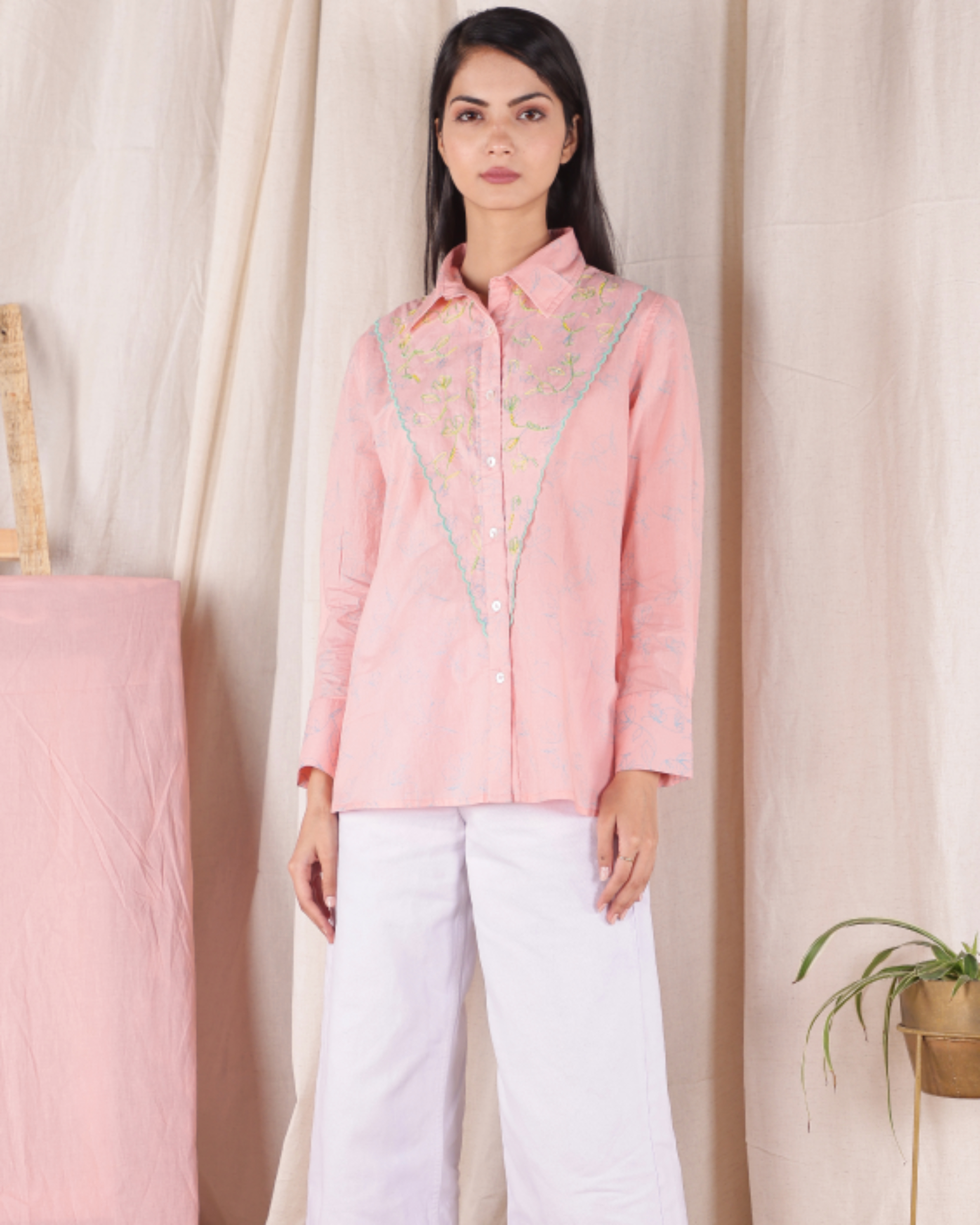シルッキコクーンシャツ　SILKKI LINEN- Soft pink シルッキコクーンシャツ -SILKKI LINEN- Soft pink | SILKKI shop
