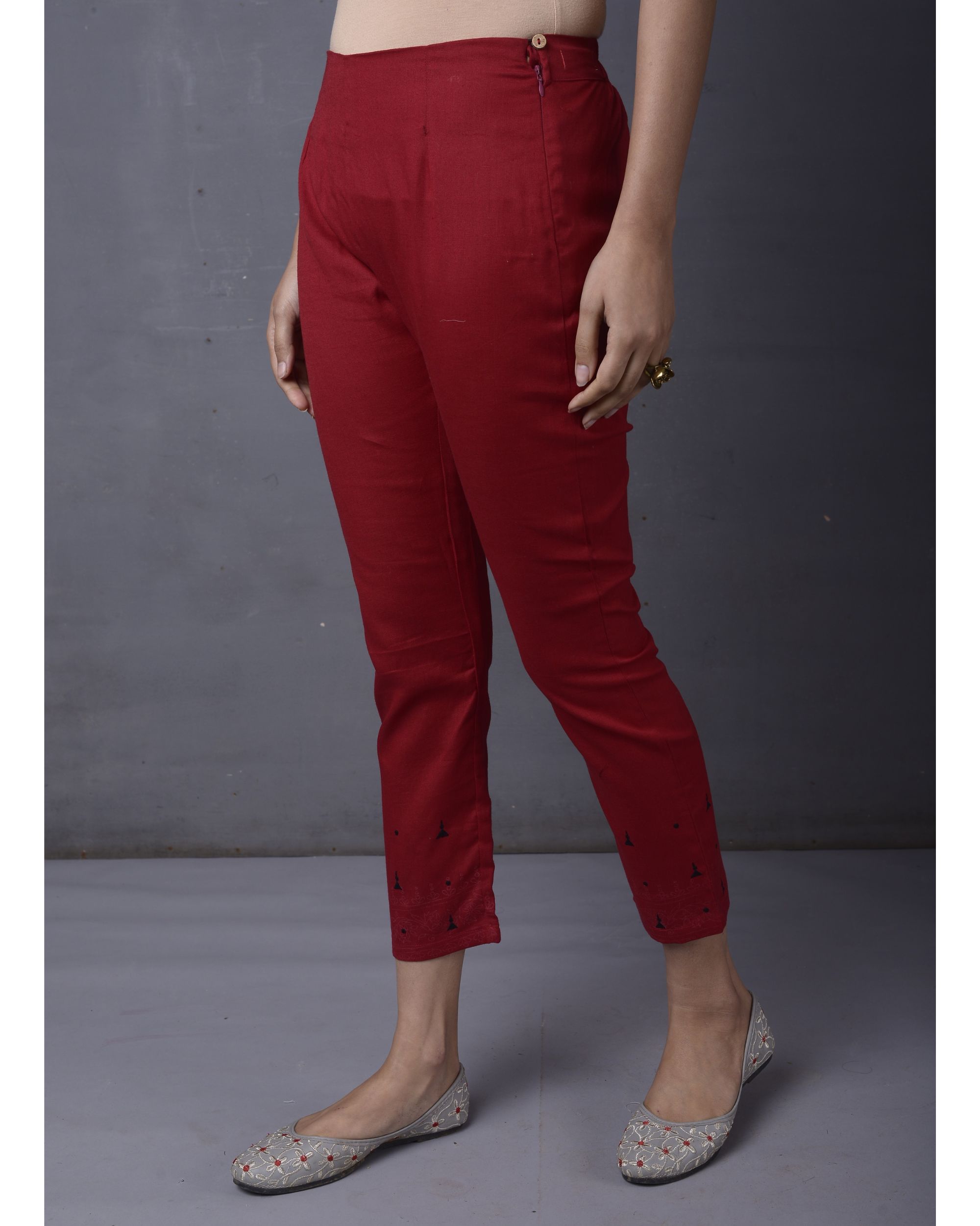 Buy Blue Embroidered Pants Online  W for Woman