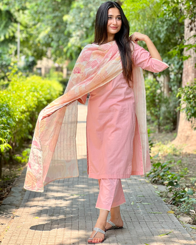 Cotton Silk Kurti Pant Set with dupatta at Rs 1099/piece in Dehradun | ID:  2850377060312