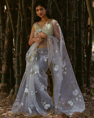 Latest Designer Organza Saree Online India