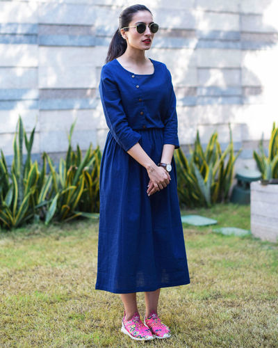 Indigo vintage dress by Gulaal | The Secret Label