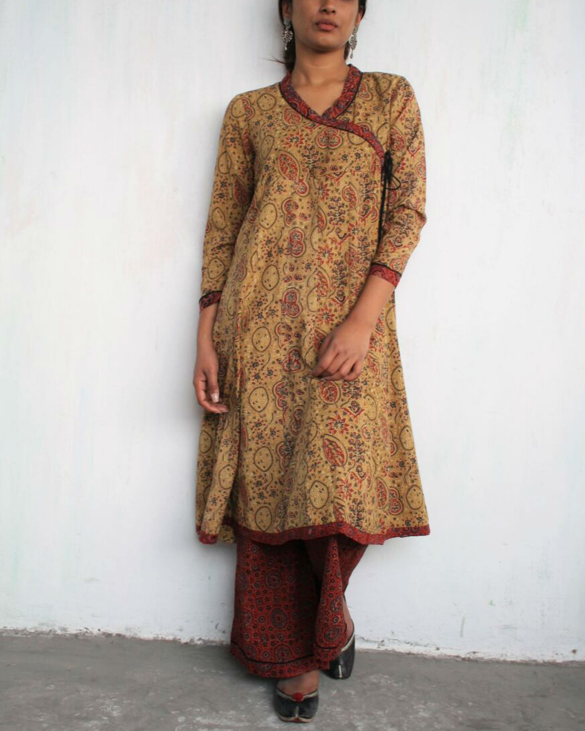 Brown ajrakh tunic by Chidiyaa | The Secret Label