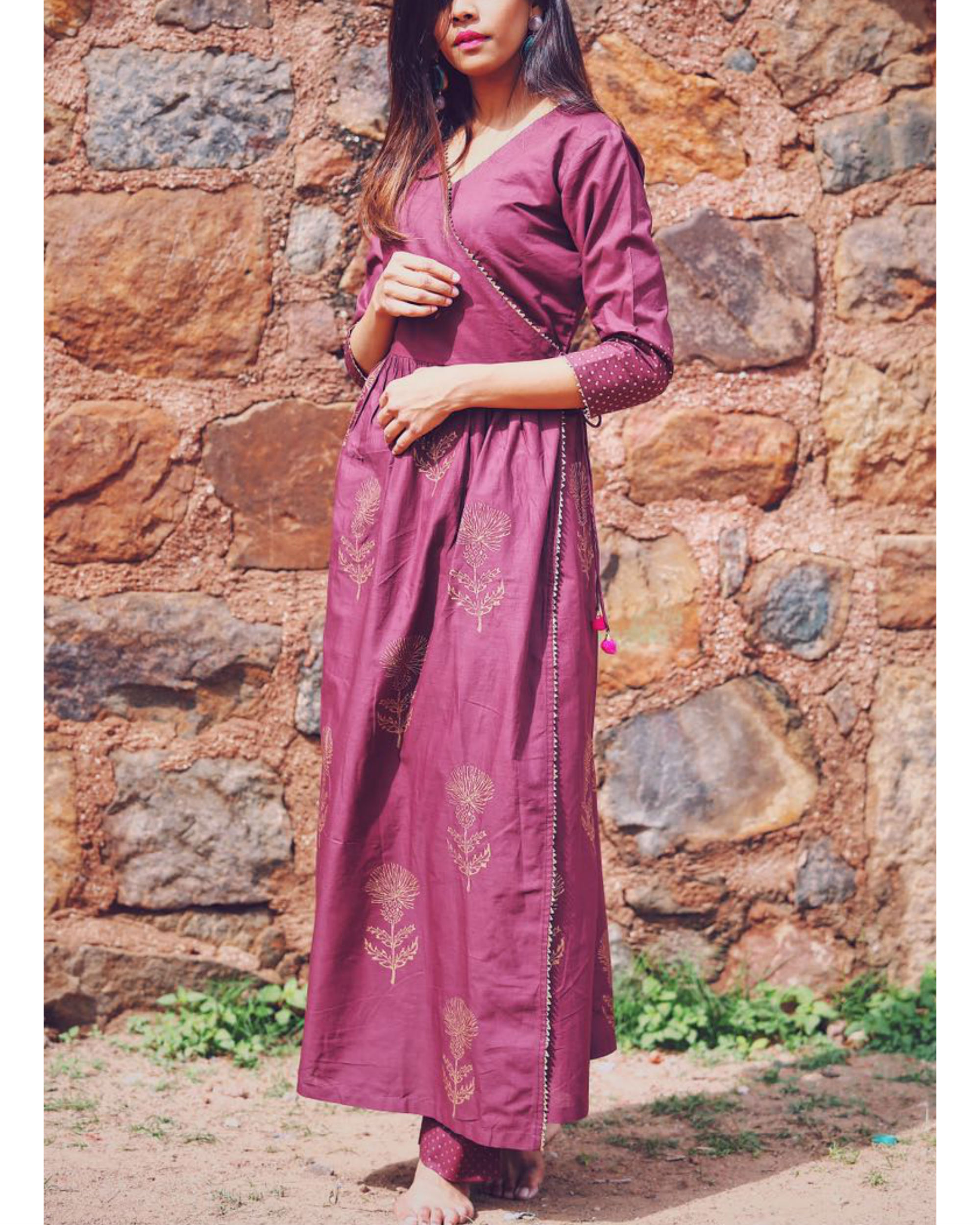 Amethyst angarkha set by Purple Panchi The Secret Label