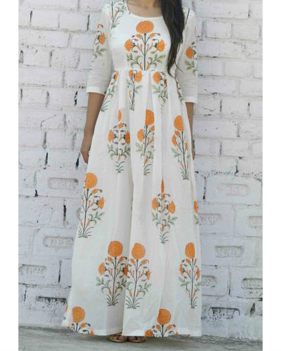 Tangerine floral maxi by Alaya | The Secret Label