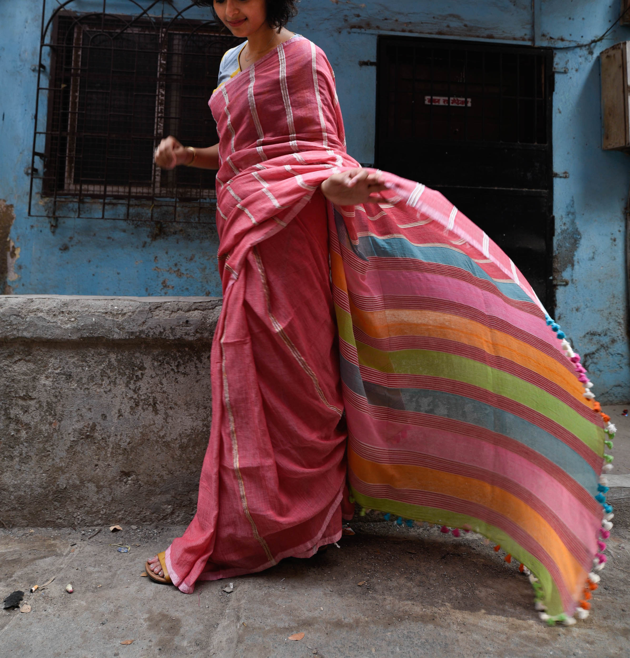Rainbow sari by Suta | The Secret Label