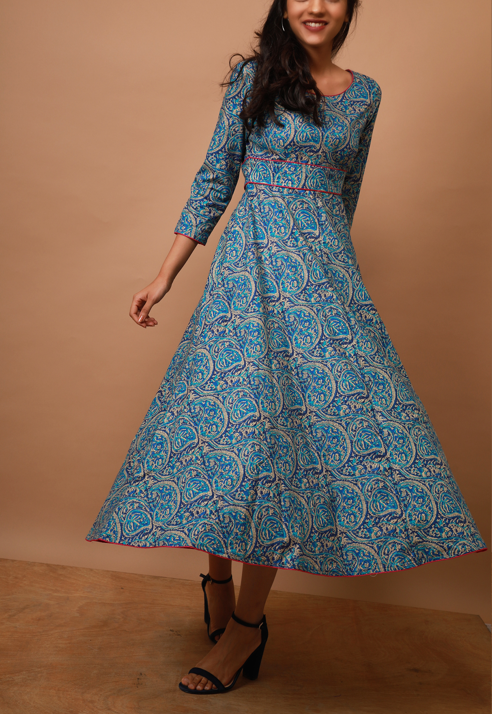 Blue paisley dress by Gulaal | The ...
