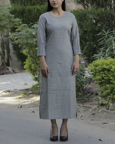 Grey parallel dress by Medhya | The Secret Label