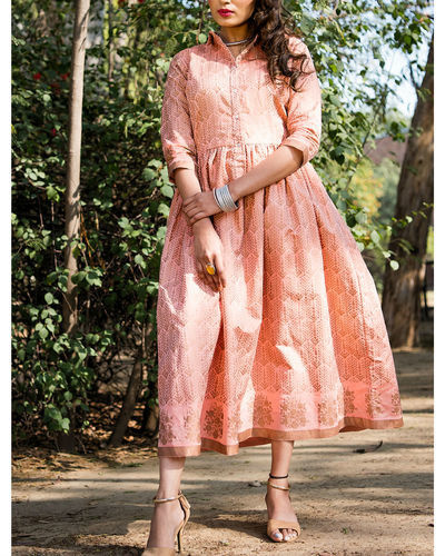 Mishti chanderi dress by Free Living | The Secret Label