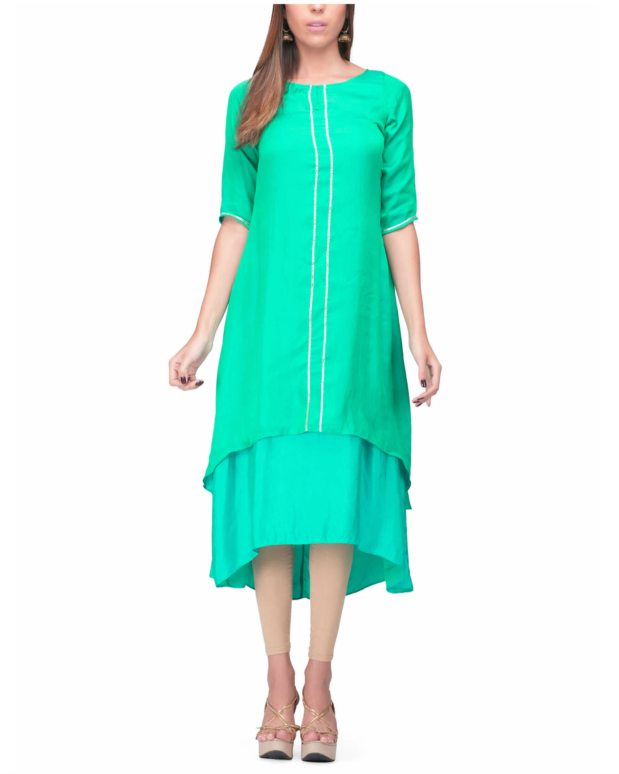 Green aqua layer dress by The Svaya | The Secret Label