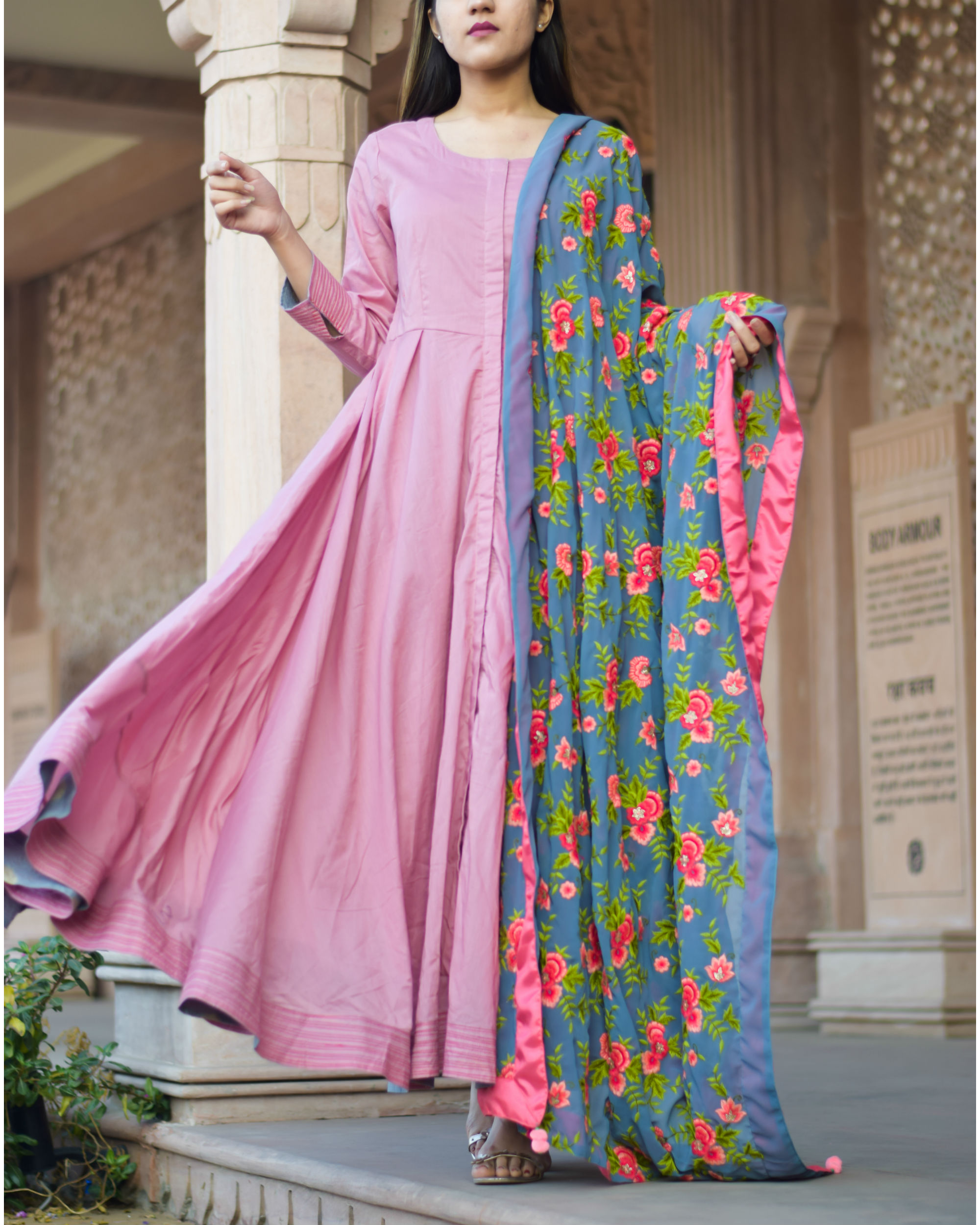 Pink Anarkali Suit With Dupatta Dresses Images 2022