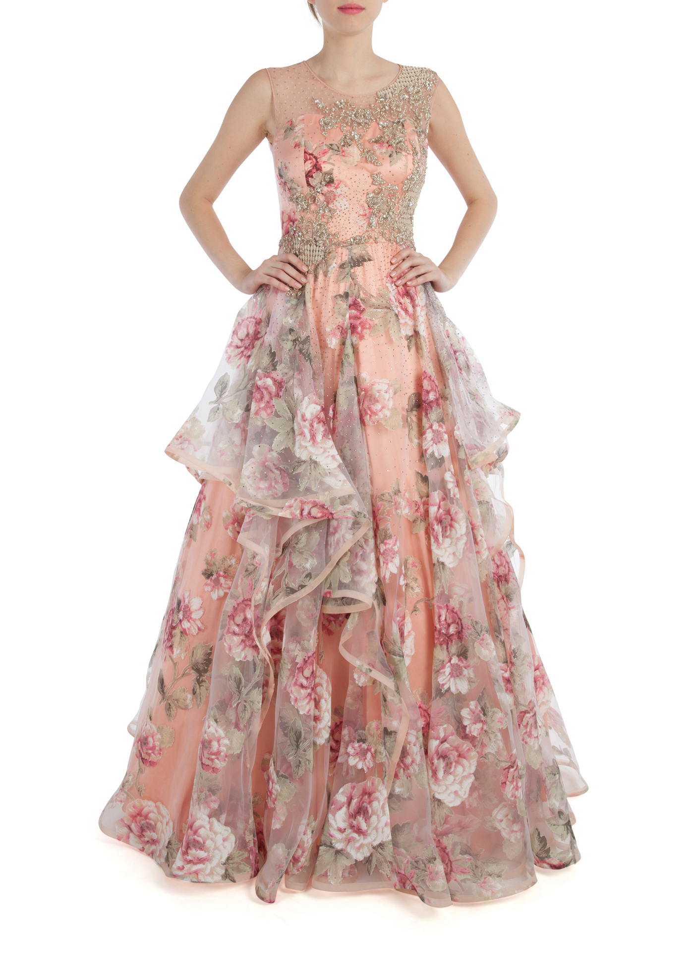 Floral bouquet arlette gown by Dolly J | The Secret Label