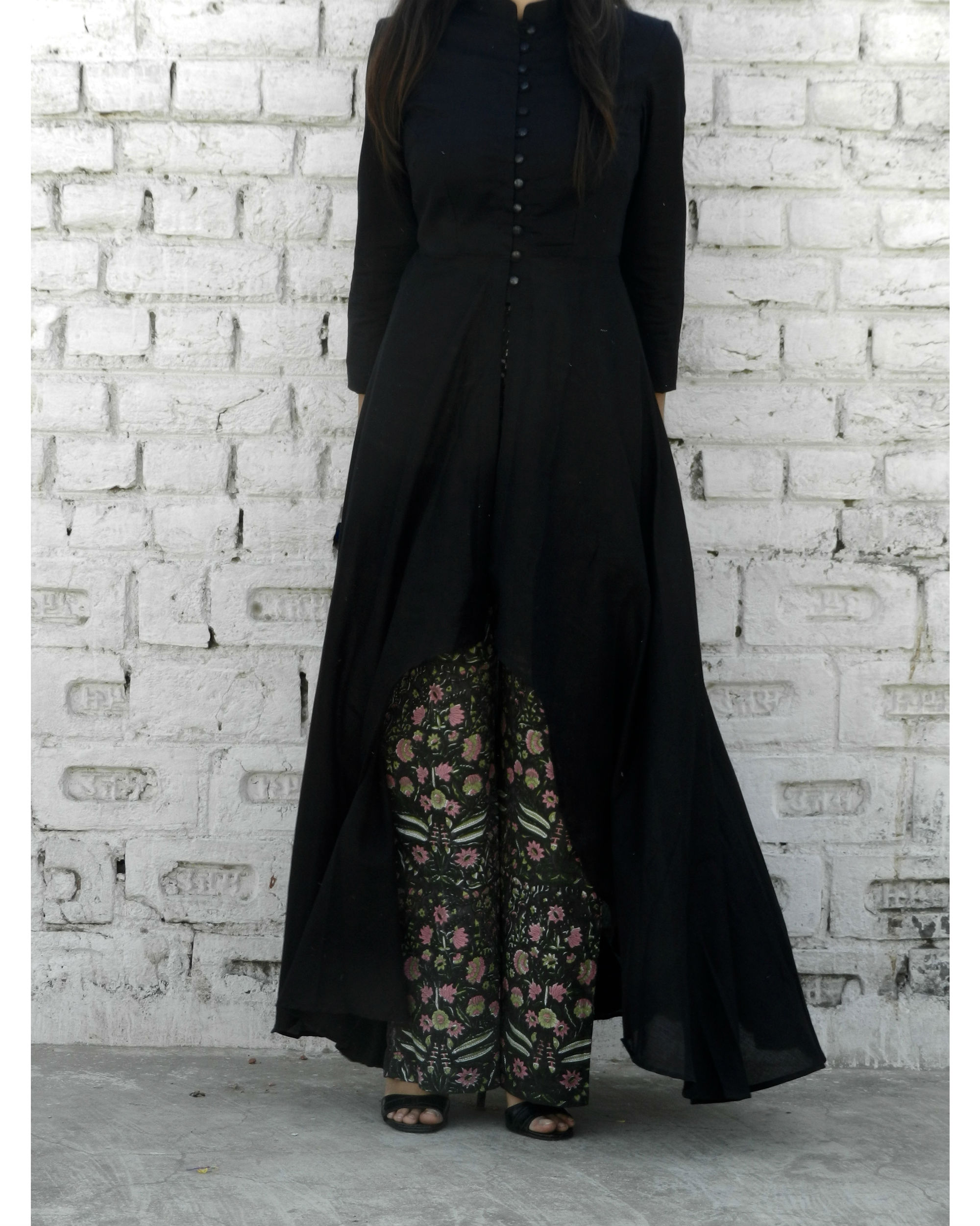 cape top dress with palazzo