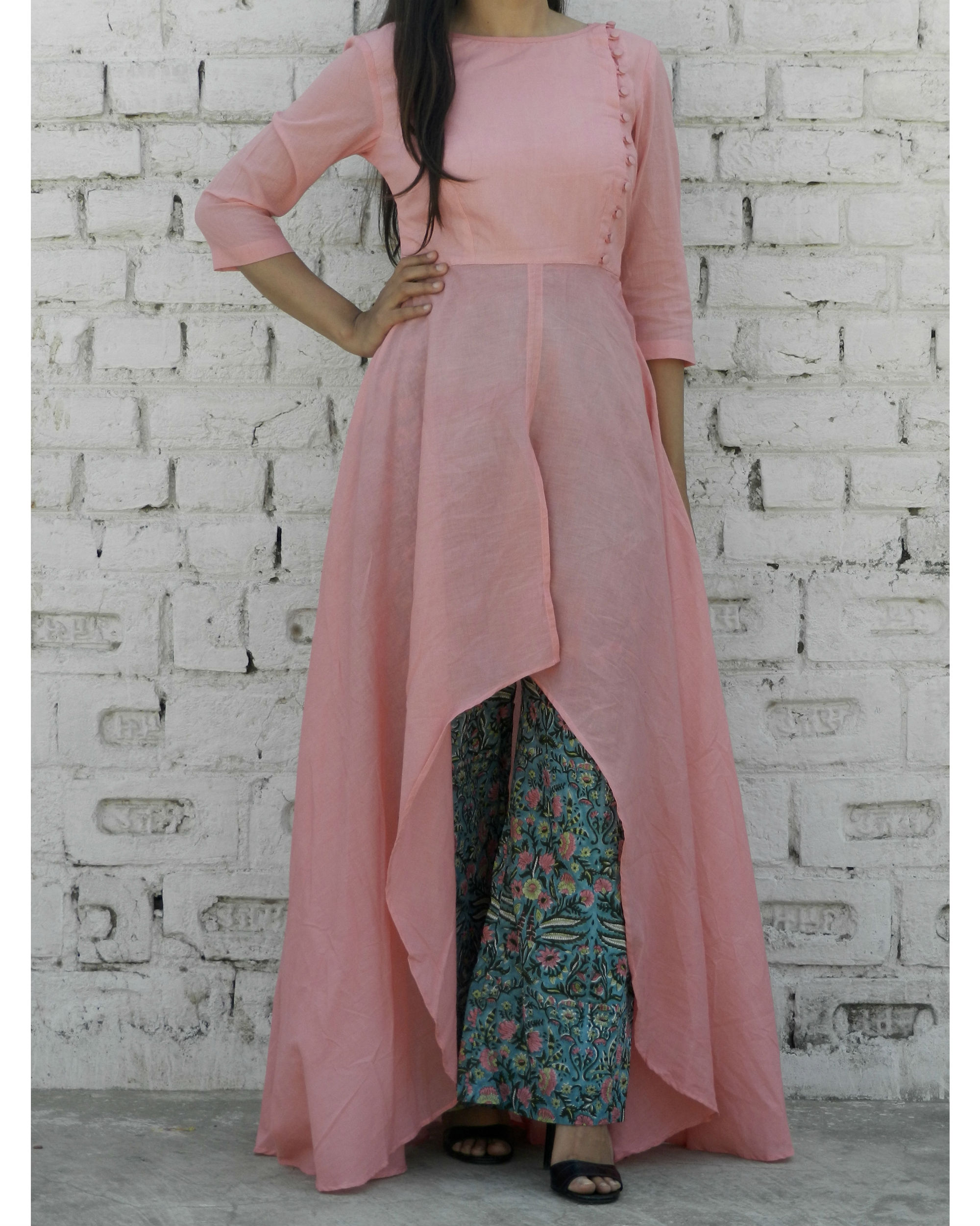 high low cape dress