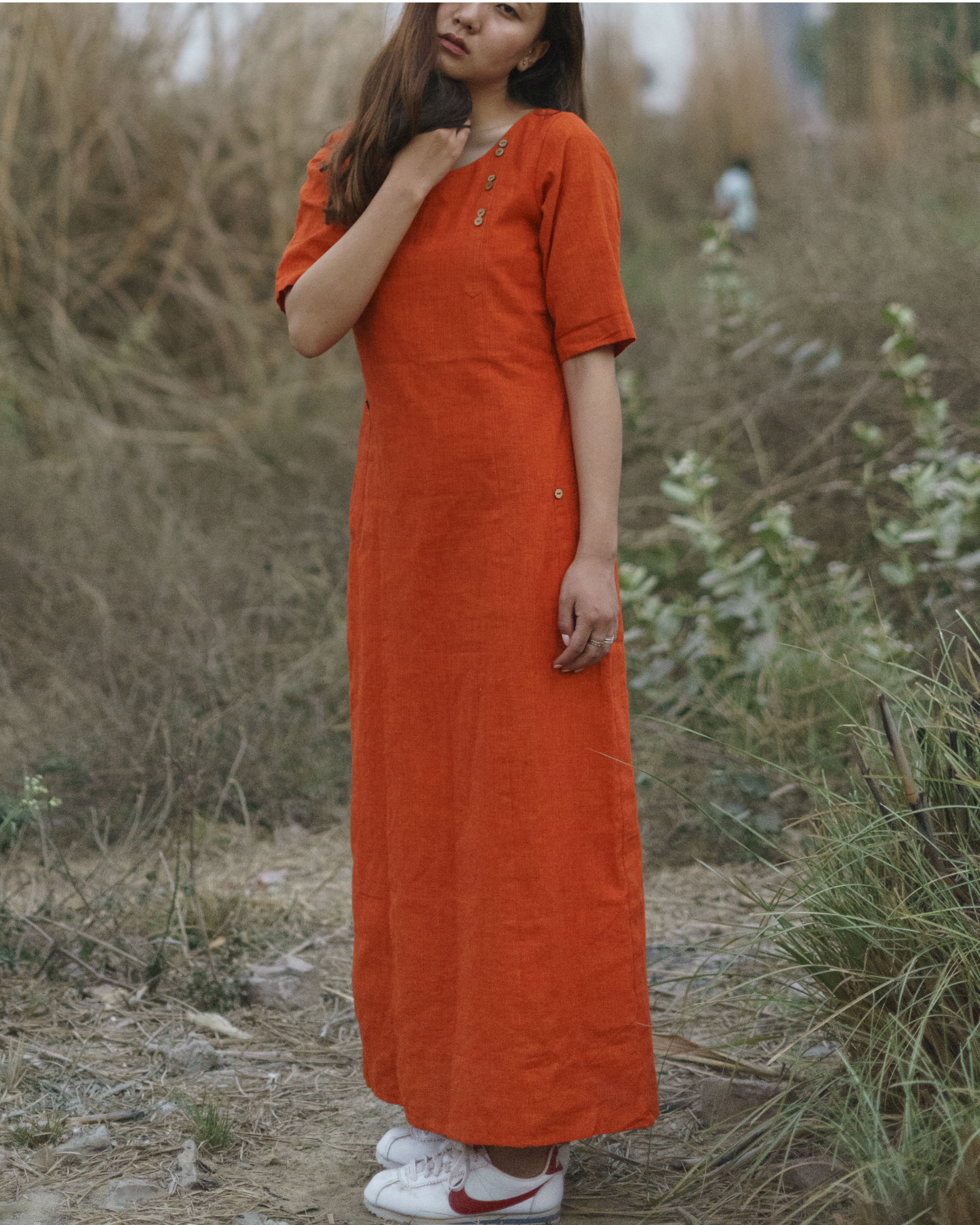 Rust chime dress by The Svaya The Secret Label