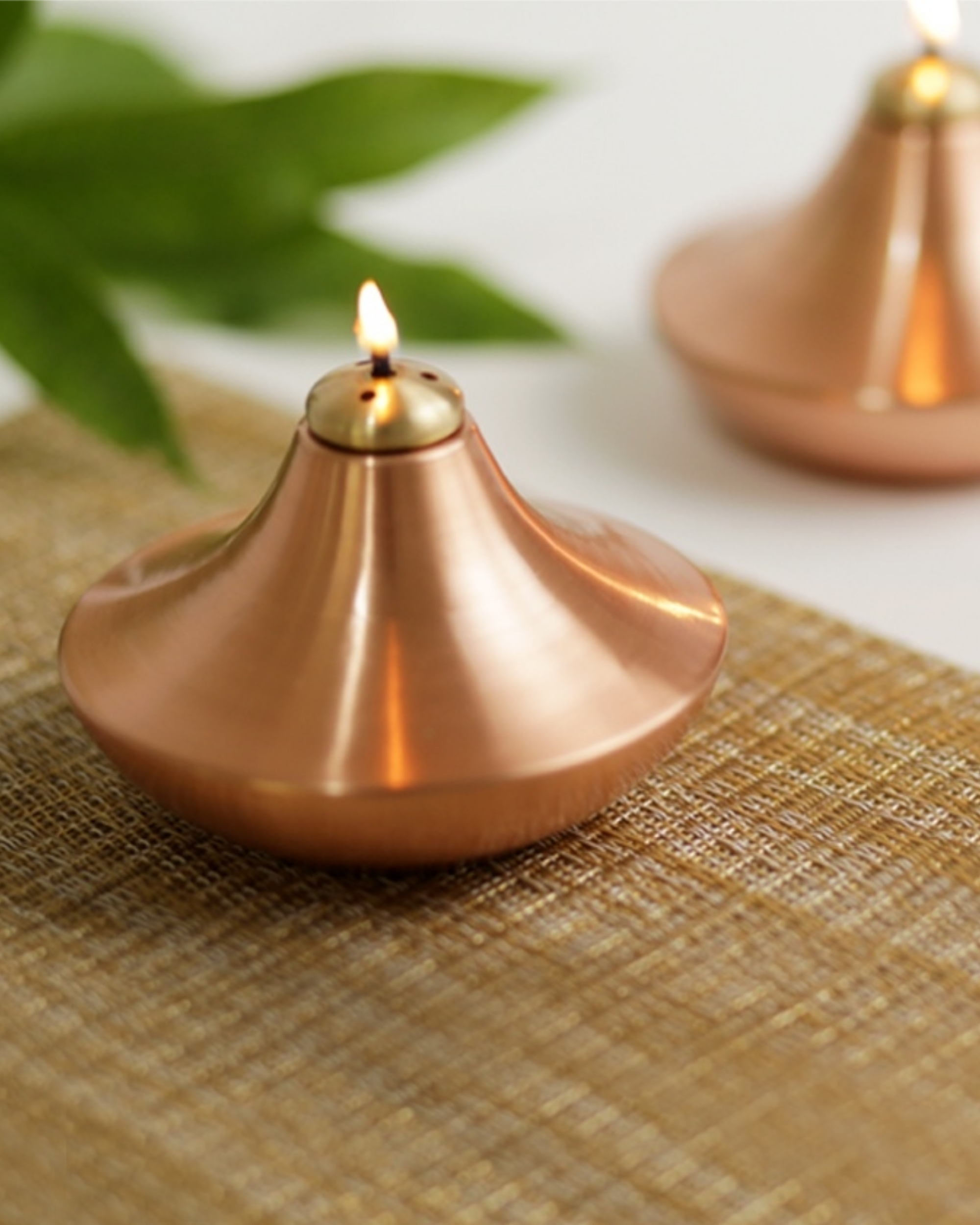 Sanchi copper oil lamp