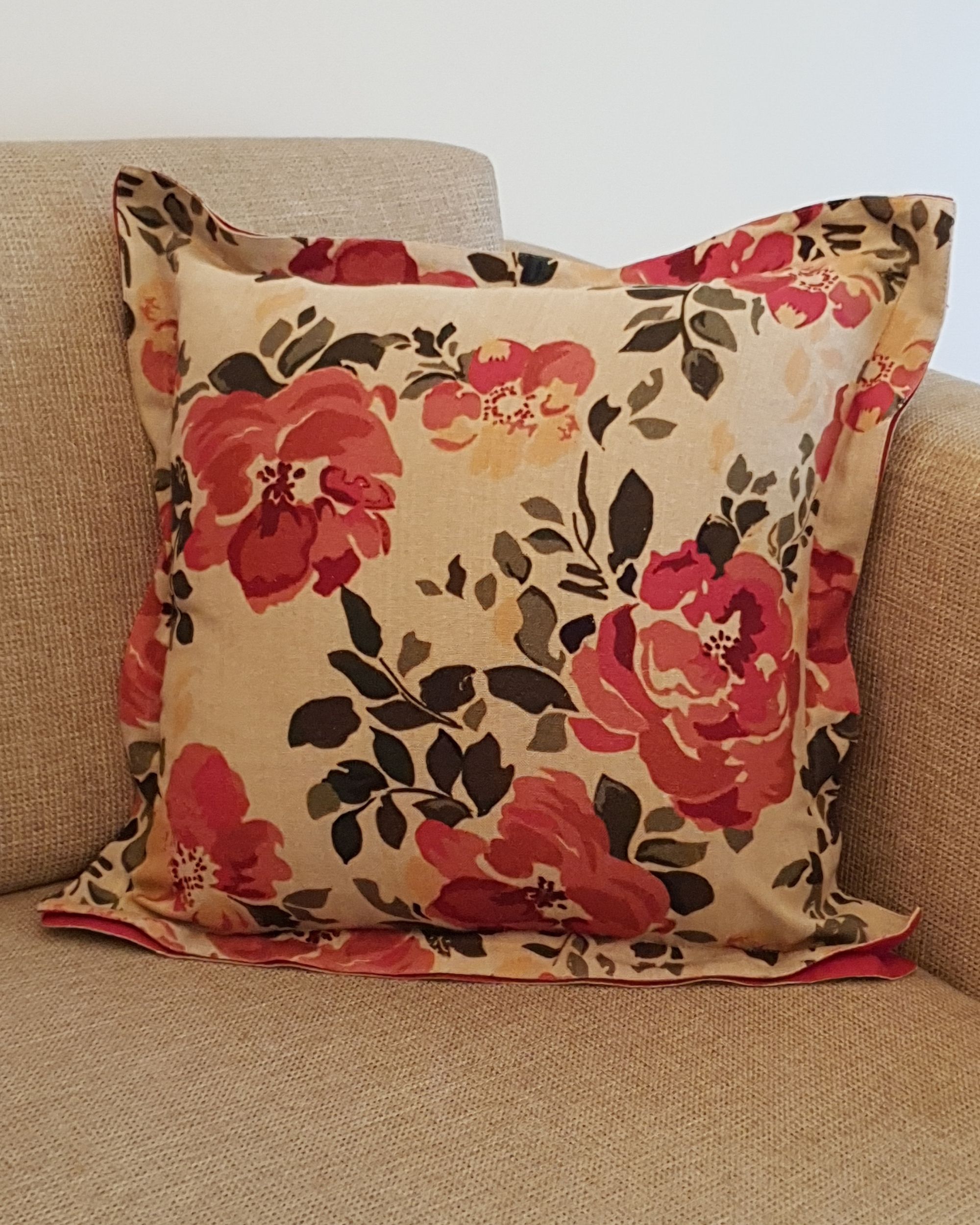 Blooming rose printed cushion cover by MODERN ELEMENTS The Secret Label