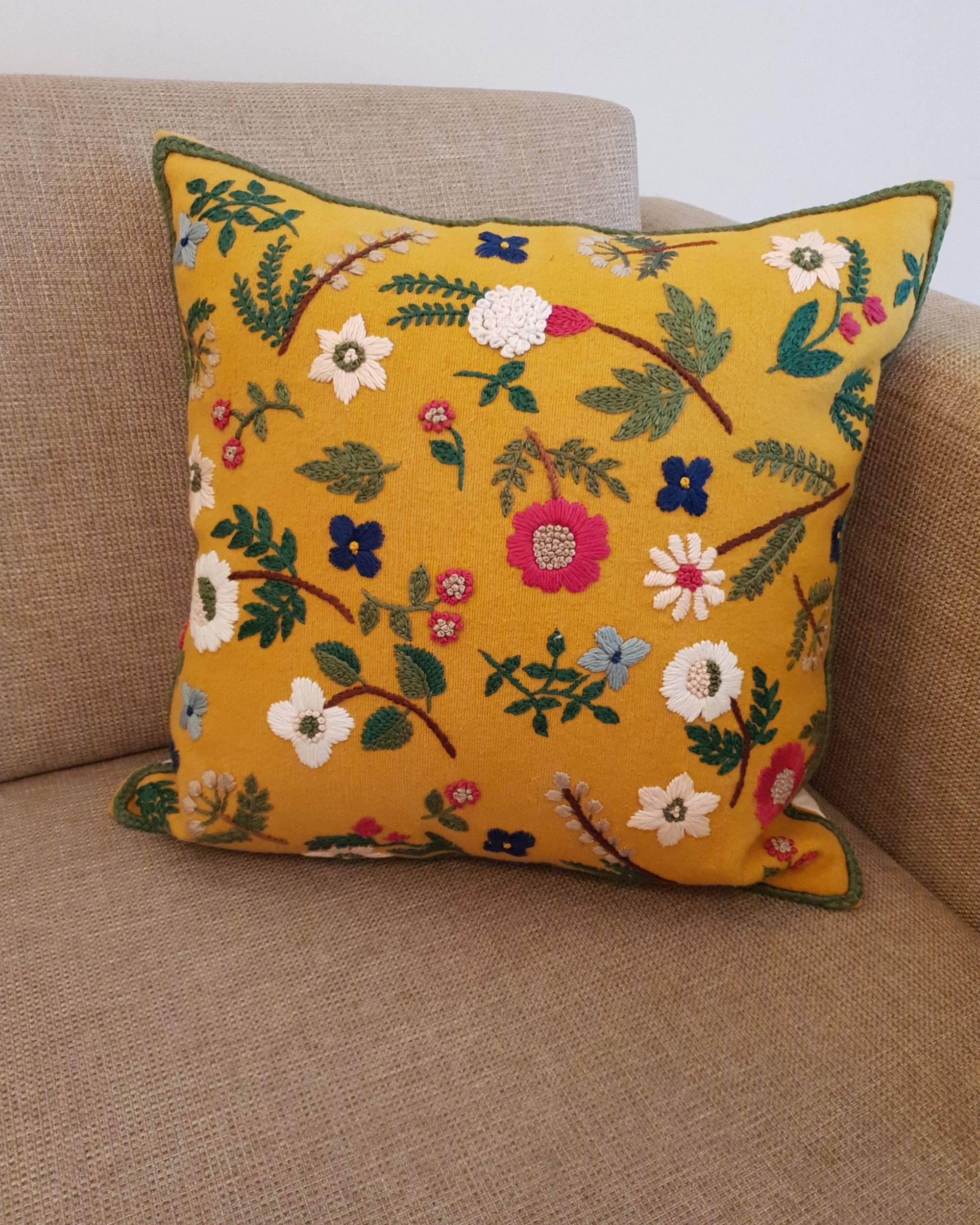 Floral garden cushion cover by MODERN ELEMENTS The Secret Label