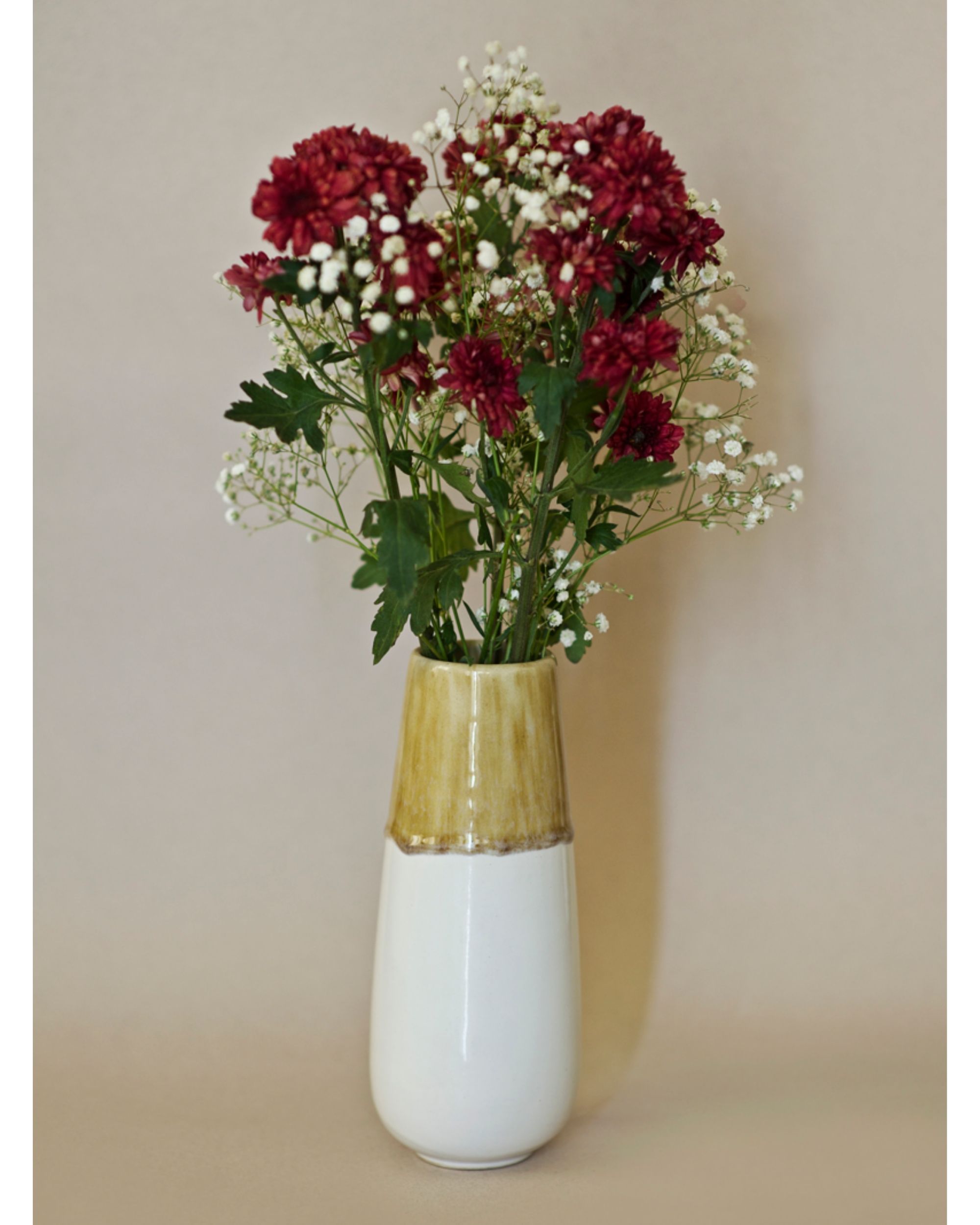Cream dipped vase