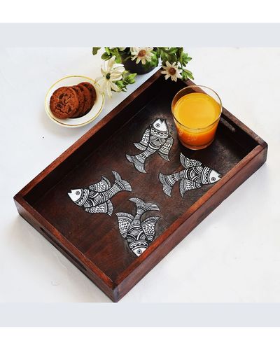 Wooden Trays - Madhubani Art