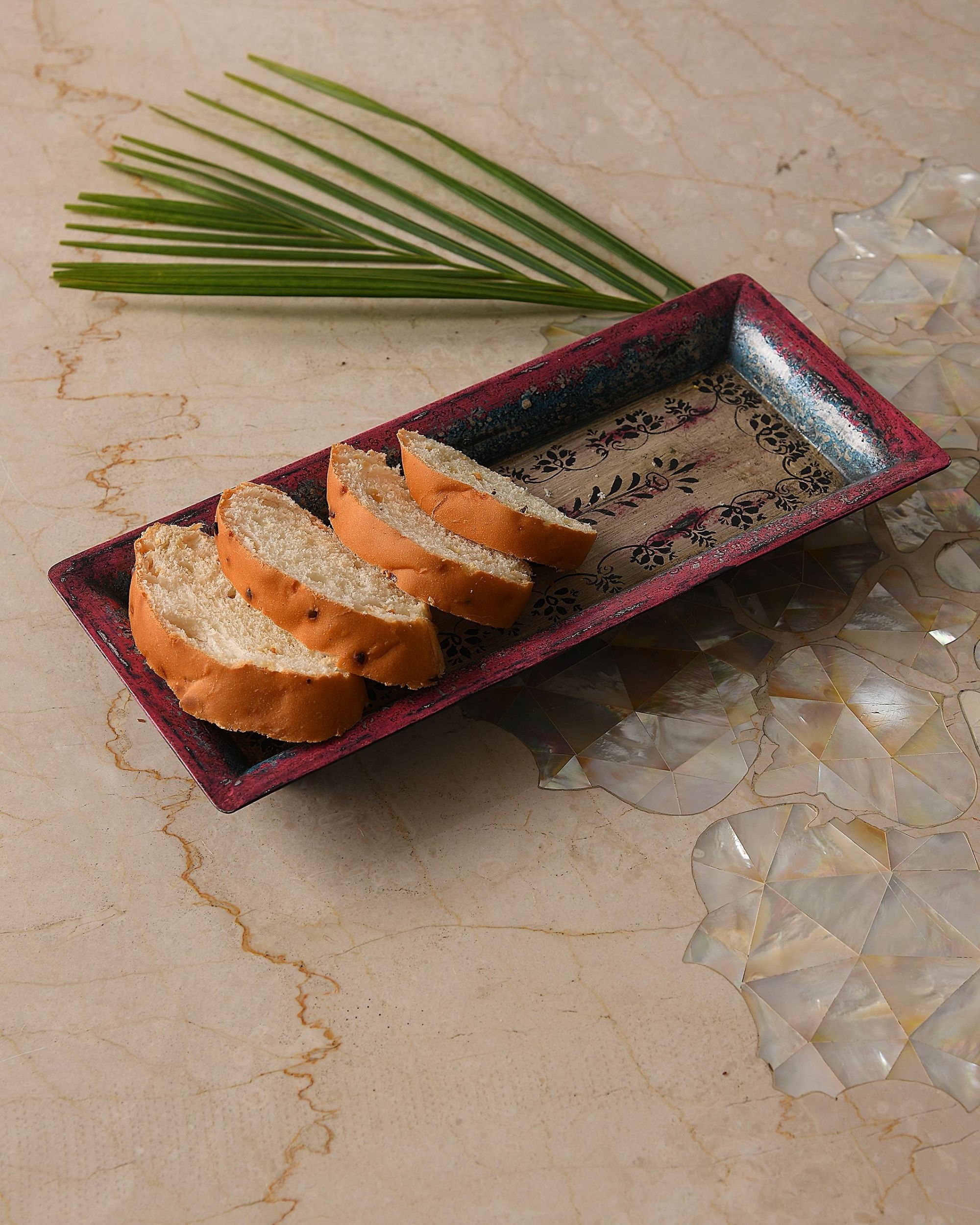 Download Hand painted rectangular tray with antique patina finish by Amoliconcepts | The Secret Label